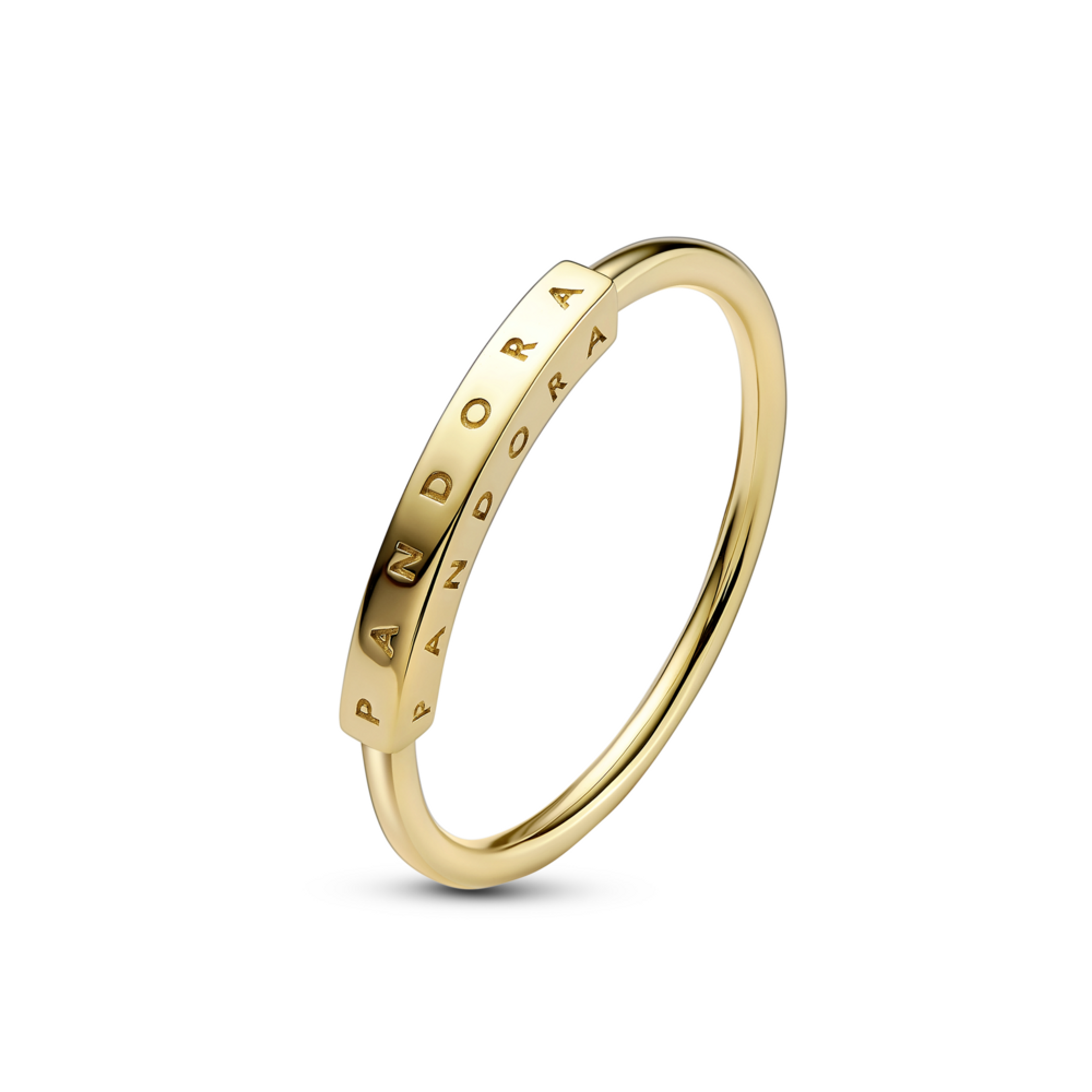 PANDORA zlatý prsten Signature s I-D 58 - galéria #2