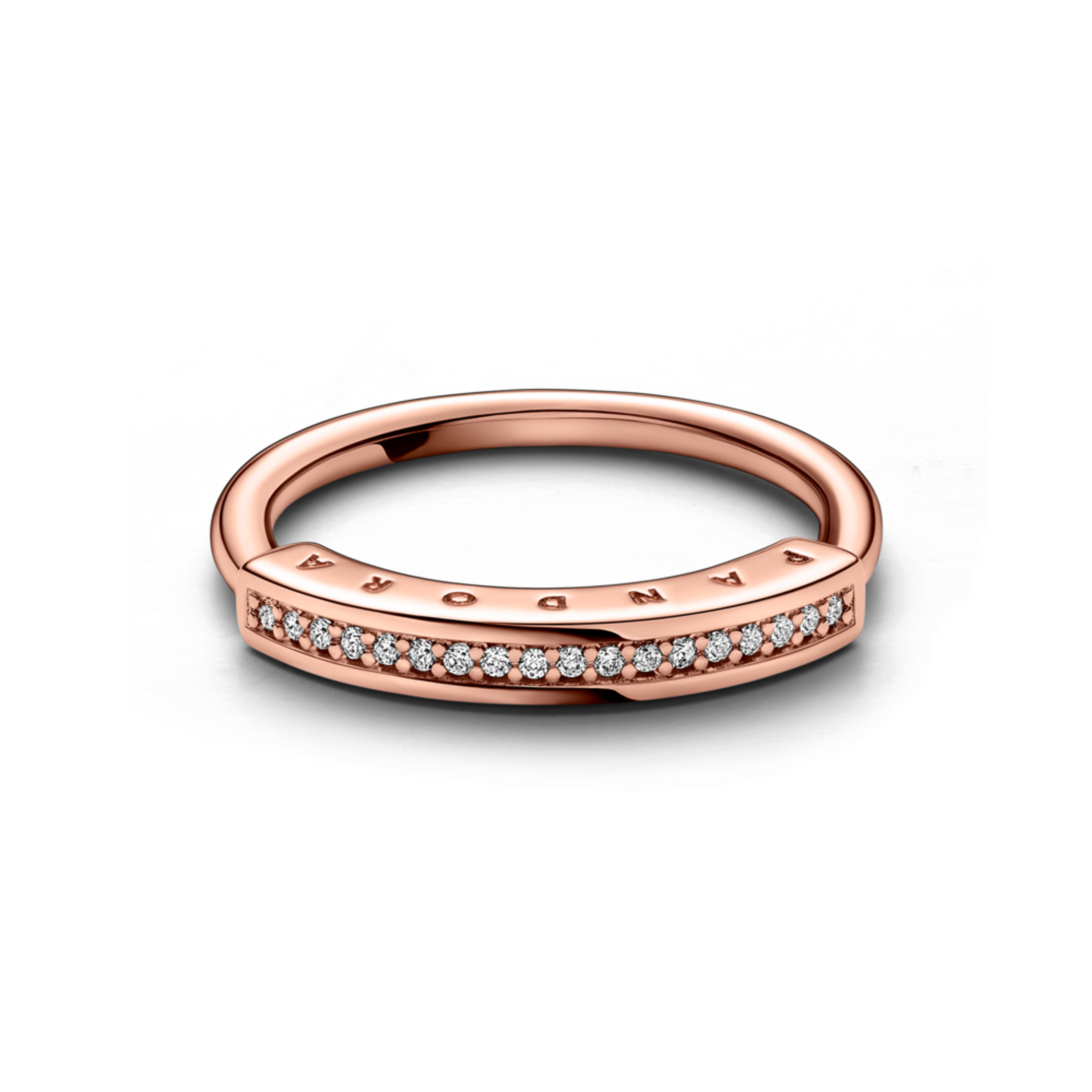 PANDORA prsteň Signature s I-D a Pavé - galéria #1