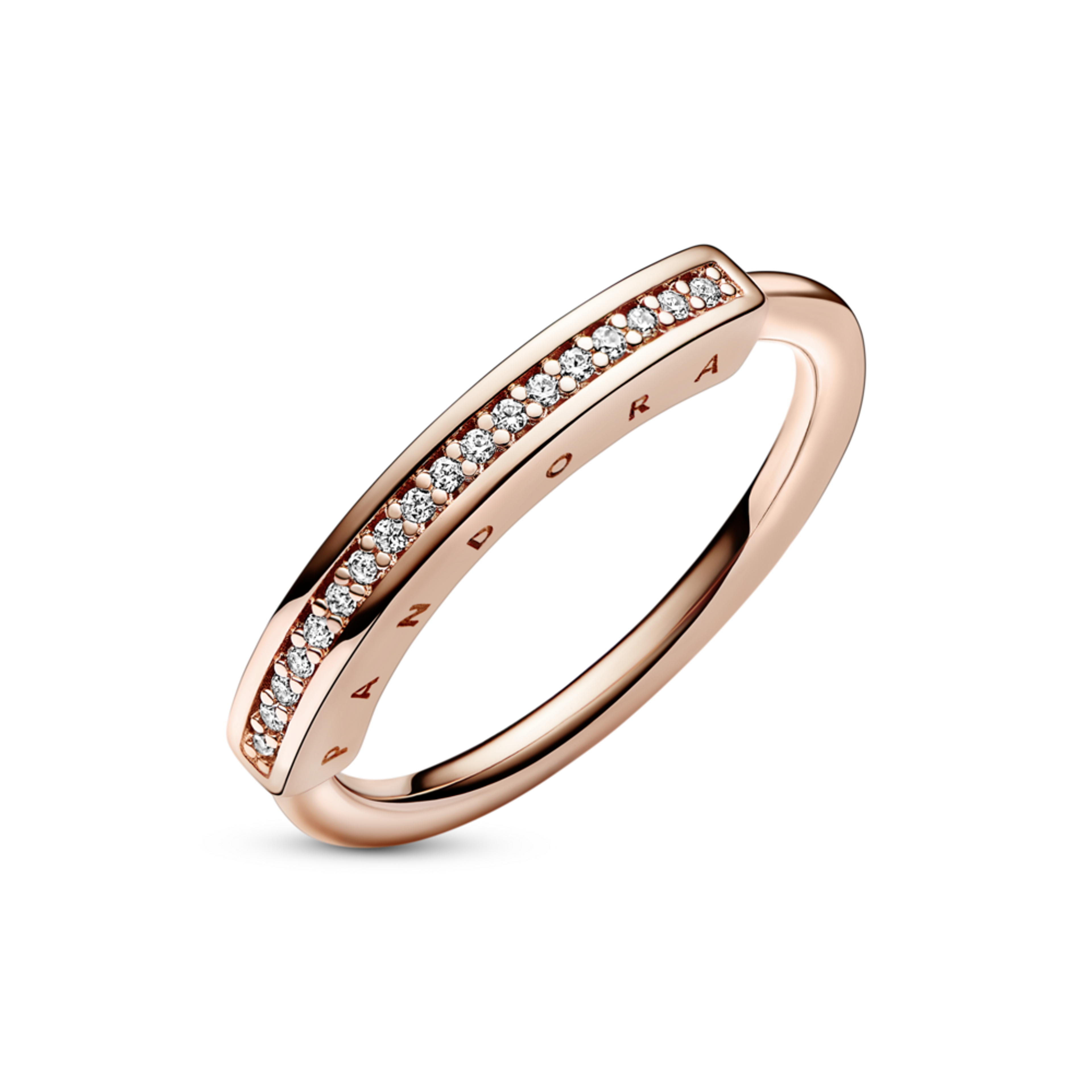 PANDORA prsteň Signature s I-D a Pavé - galéria #2