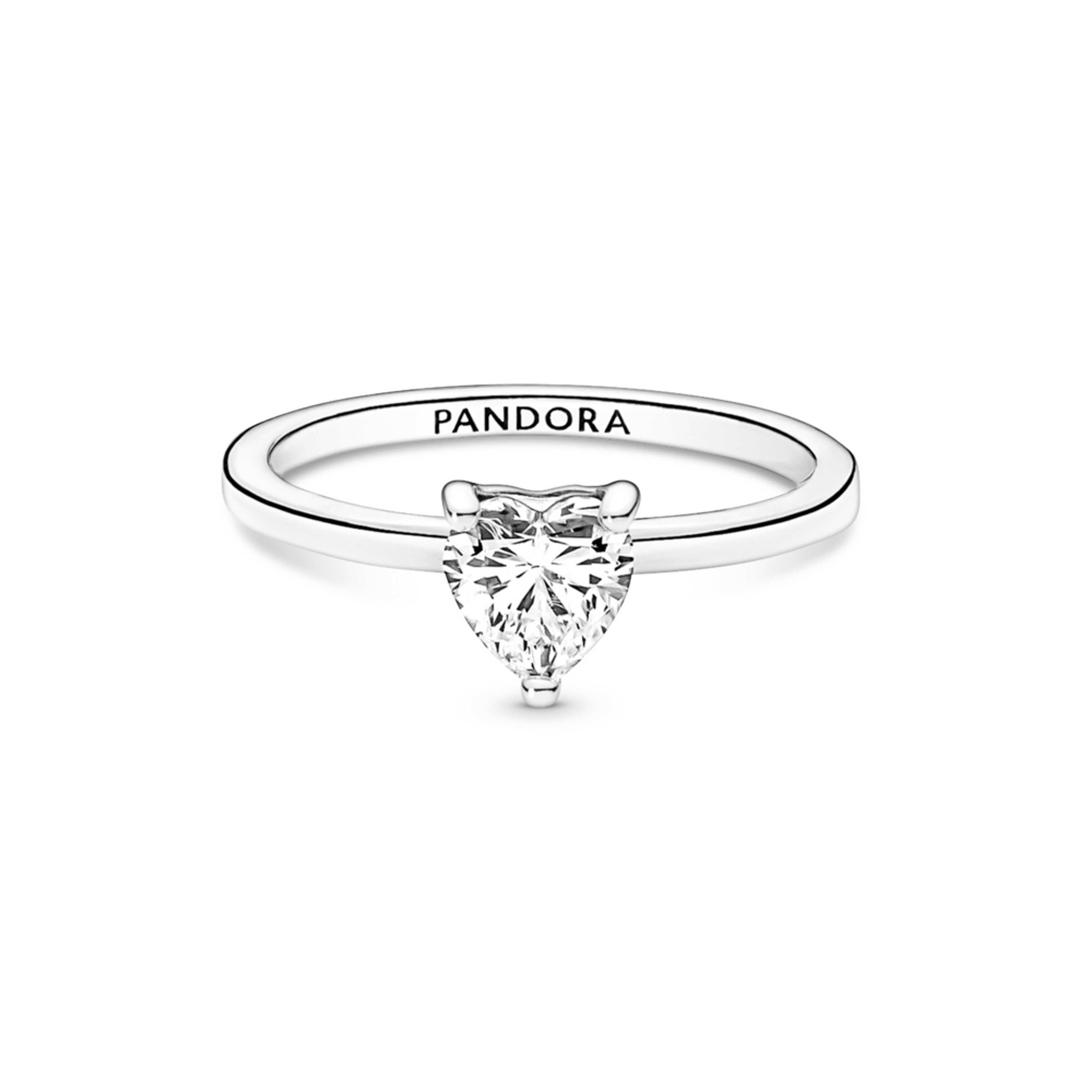 PANDORA prsten Třpytivé solitérní srdce 50 - galéria #1
