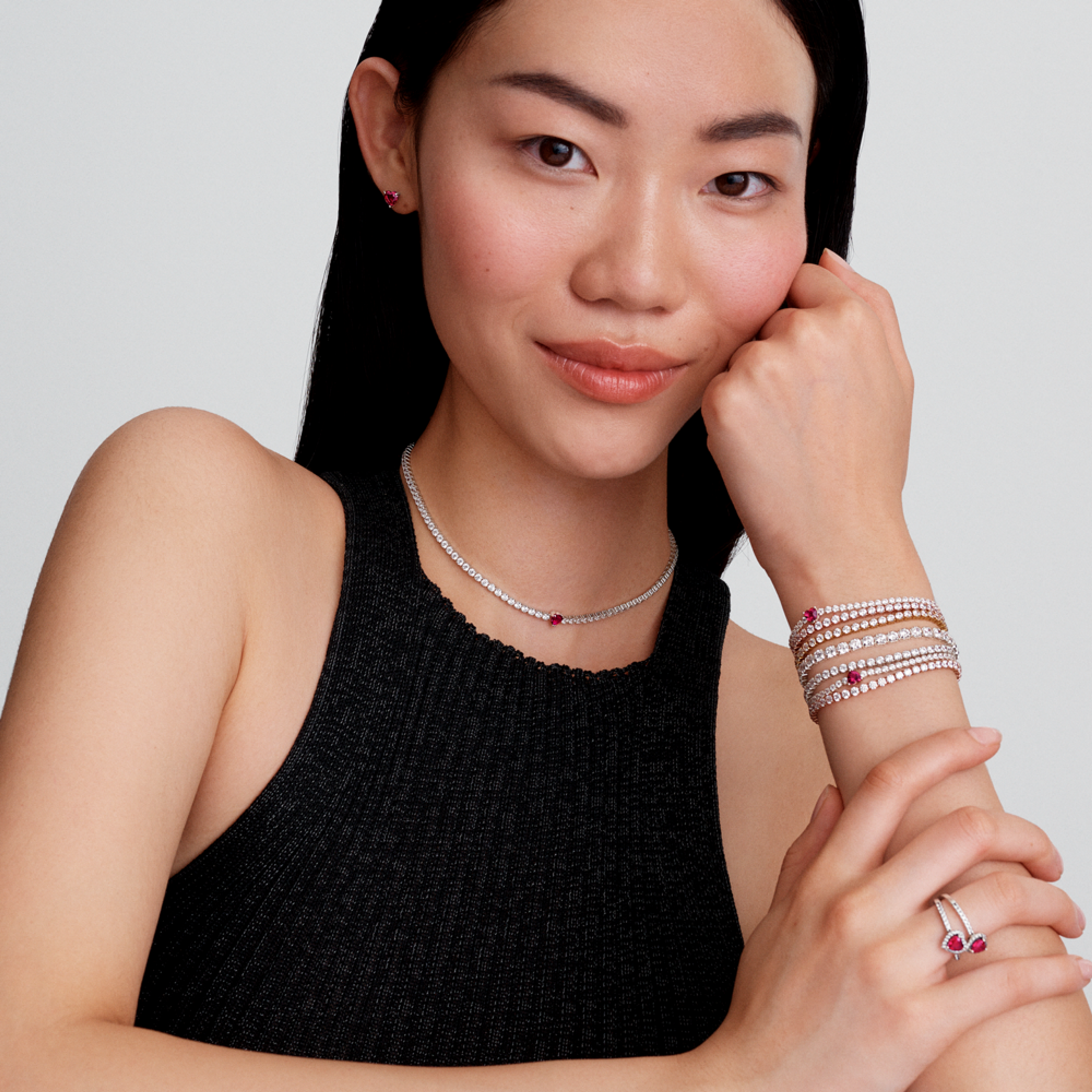 PANDORA priléhavý náhrdelník choker Srdce s aureolou - galéria #1