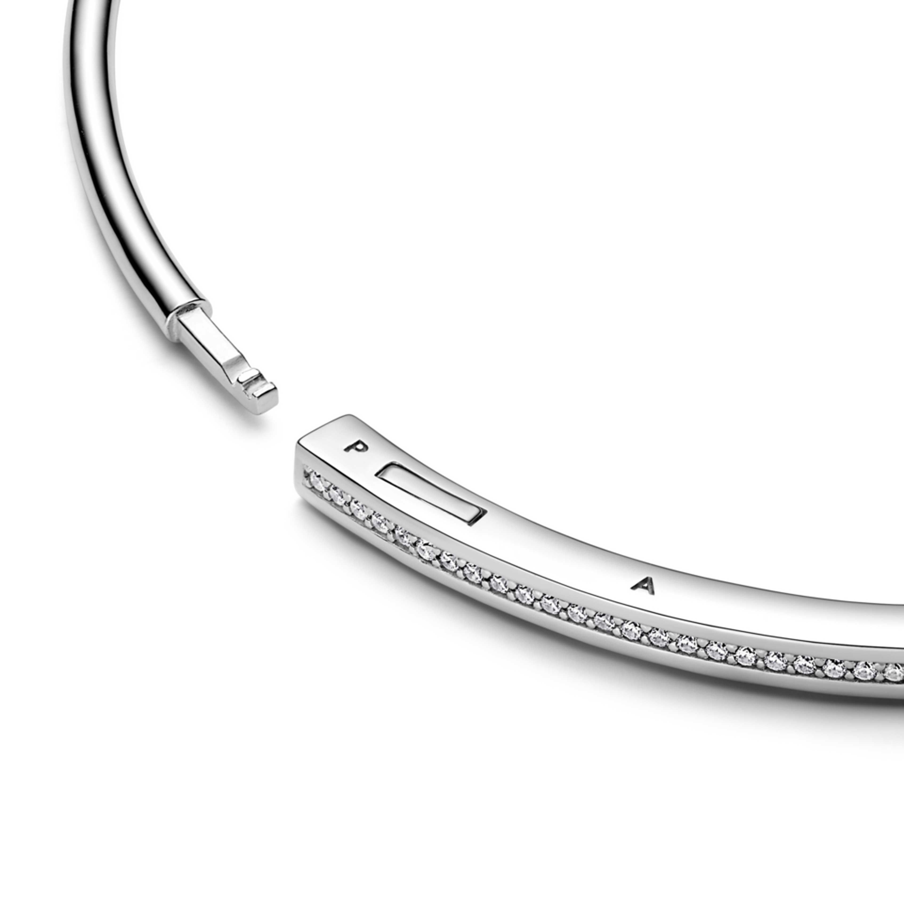 PANDORA pevný náramok Signature s I-D Pavé - galéria #1