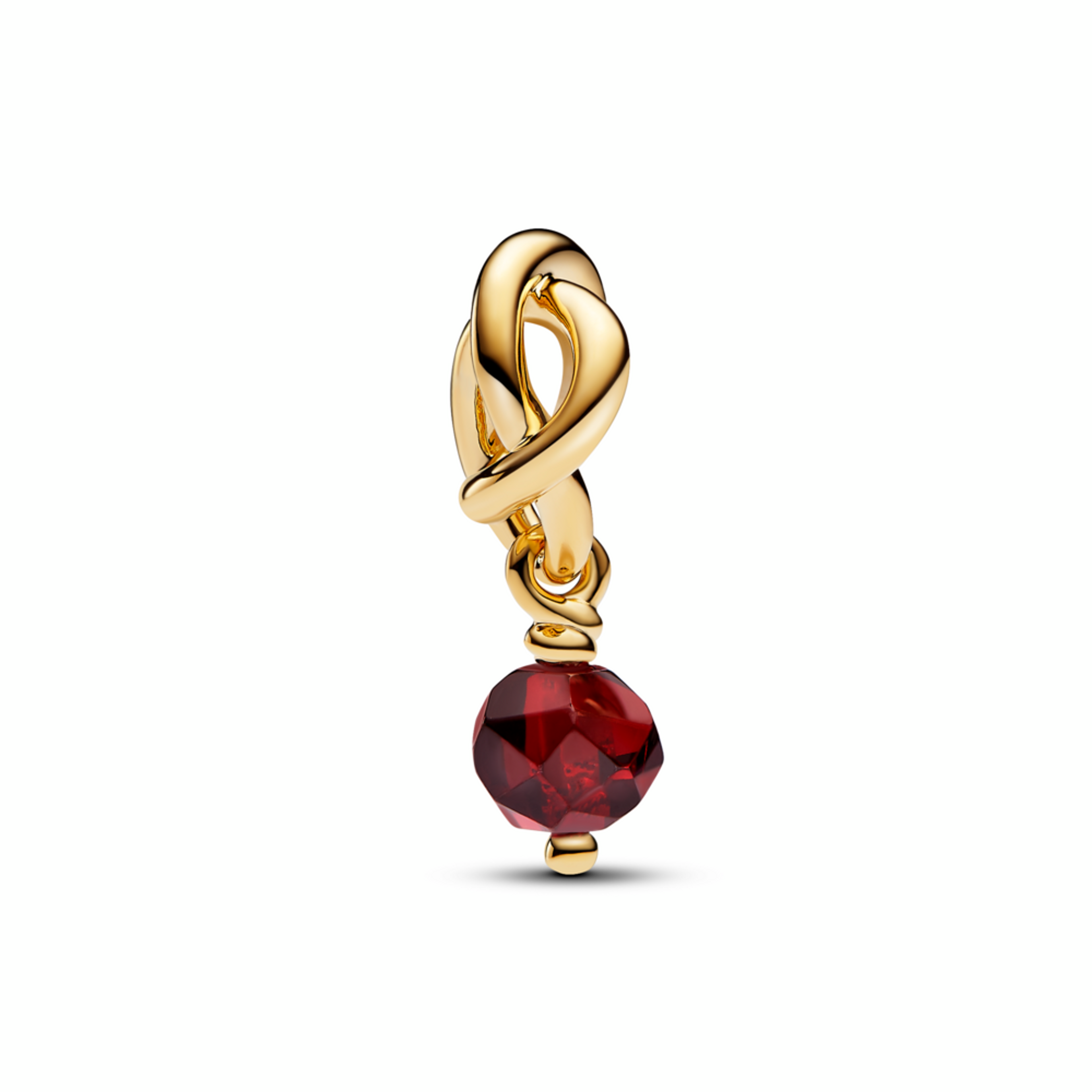 14k Gold-plated dangle with salsa red crystal - galéria #2
