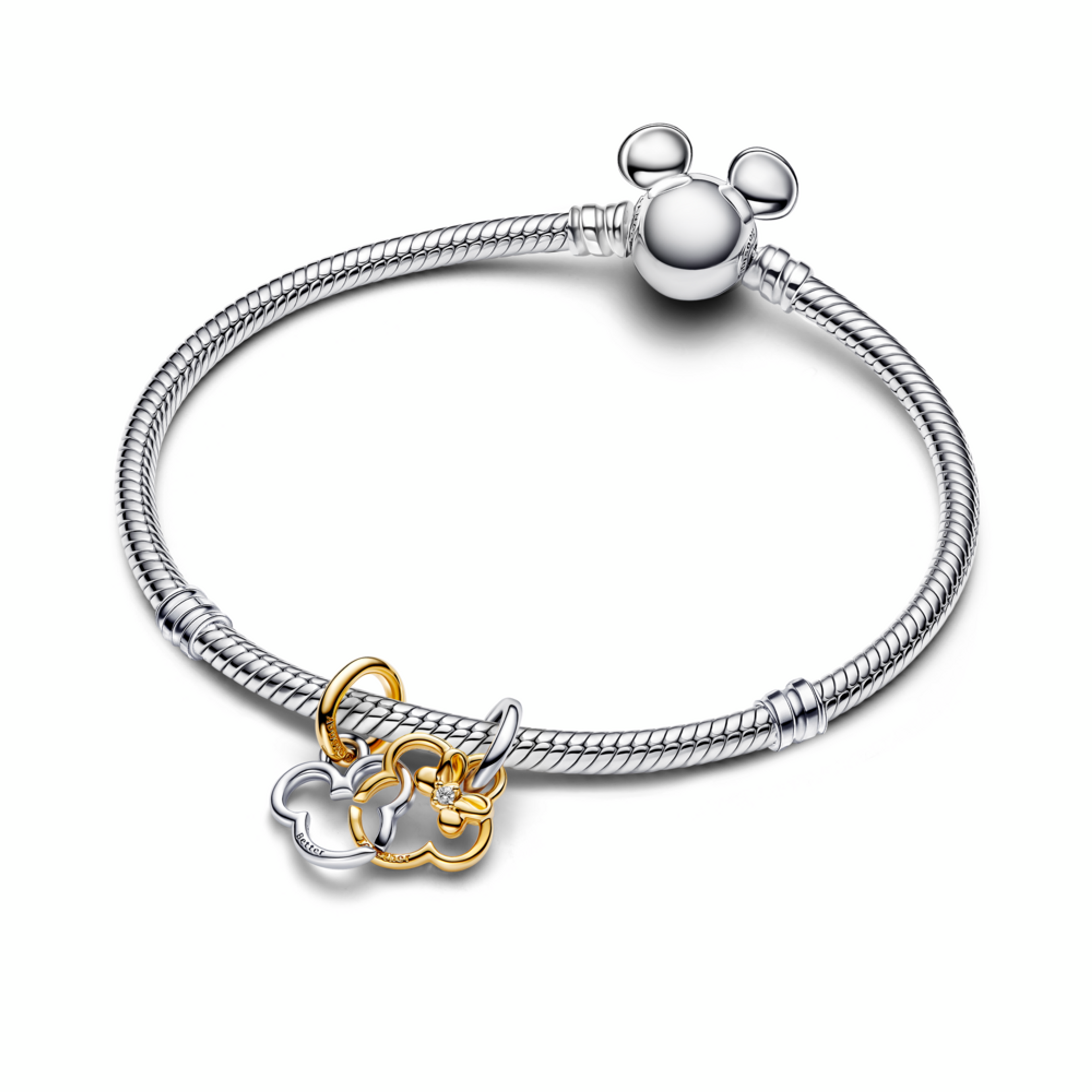 PANDORA Disney Mickey a Minnie mouse rozdeliteľný visiaci prívesok - galéria #2