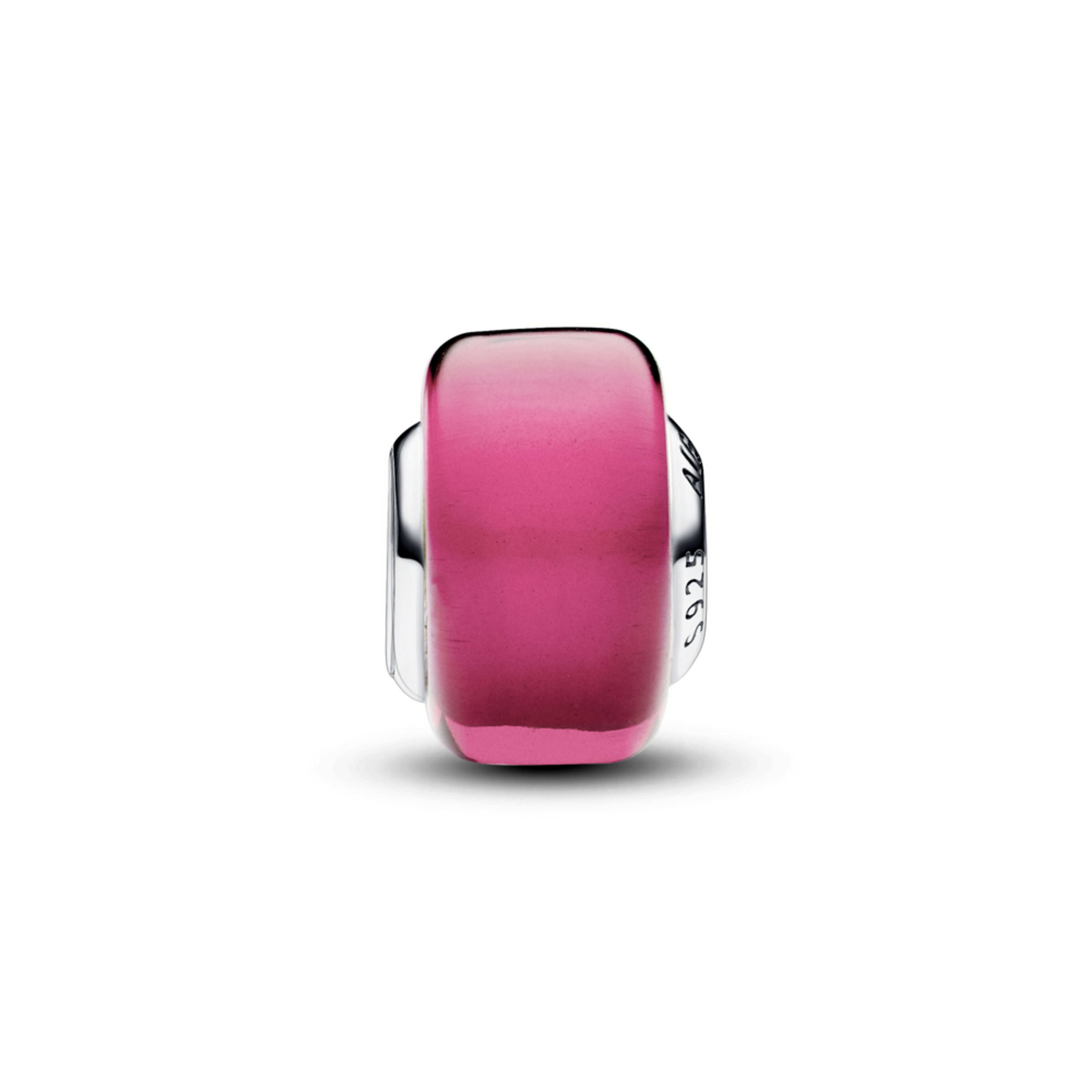 PANDORA mini prívesok Ružové sklo Murano - galéria #2