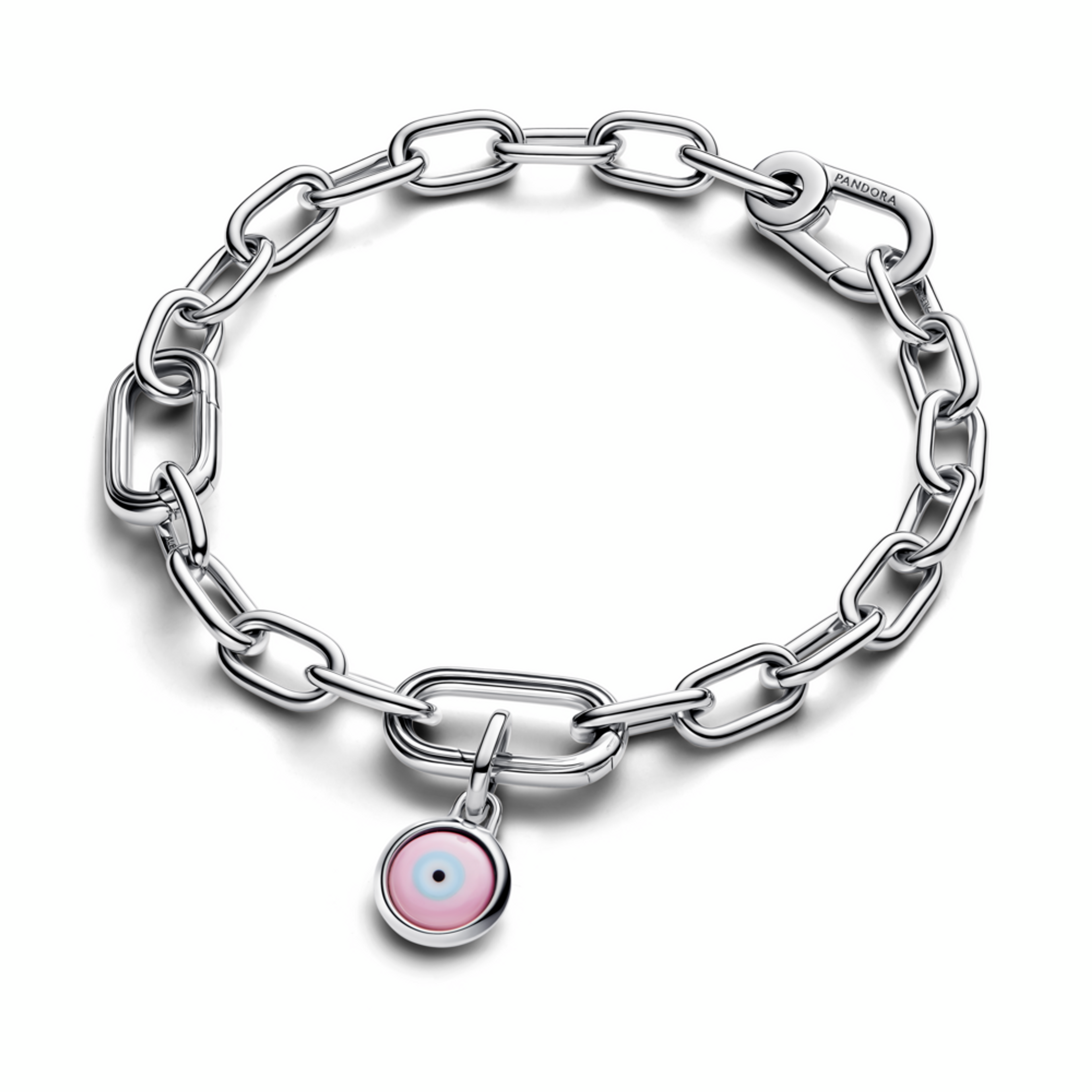 PANDORA Mini visiaci prívesok Amulet proti uhranutiu na gravírovanie so sklom Murano - galéria #2