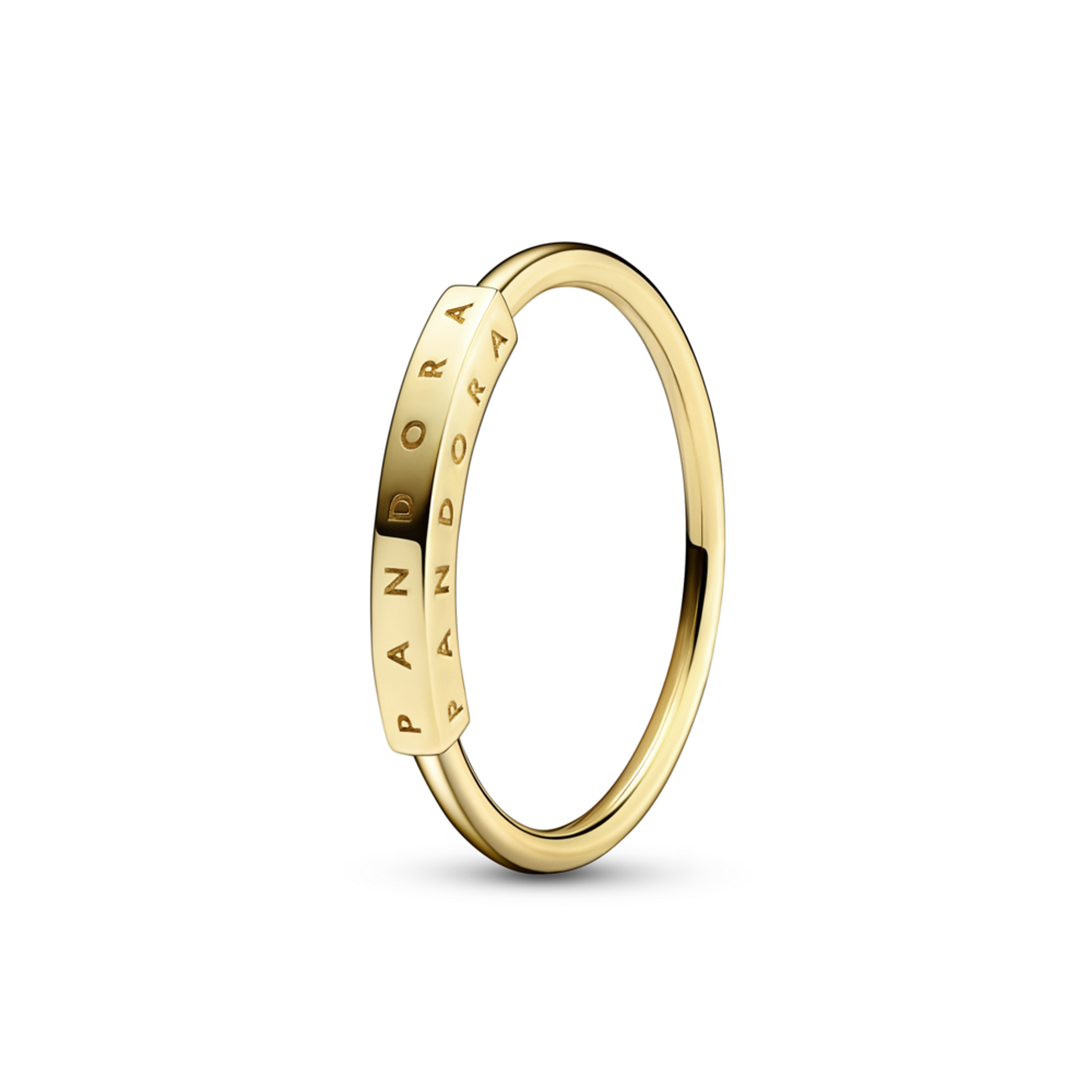 PANDORA zlatý prsten Signature s I-D 58