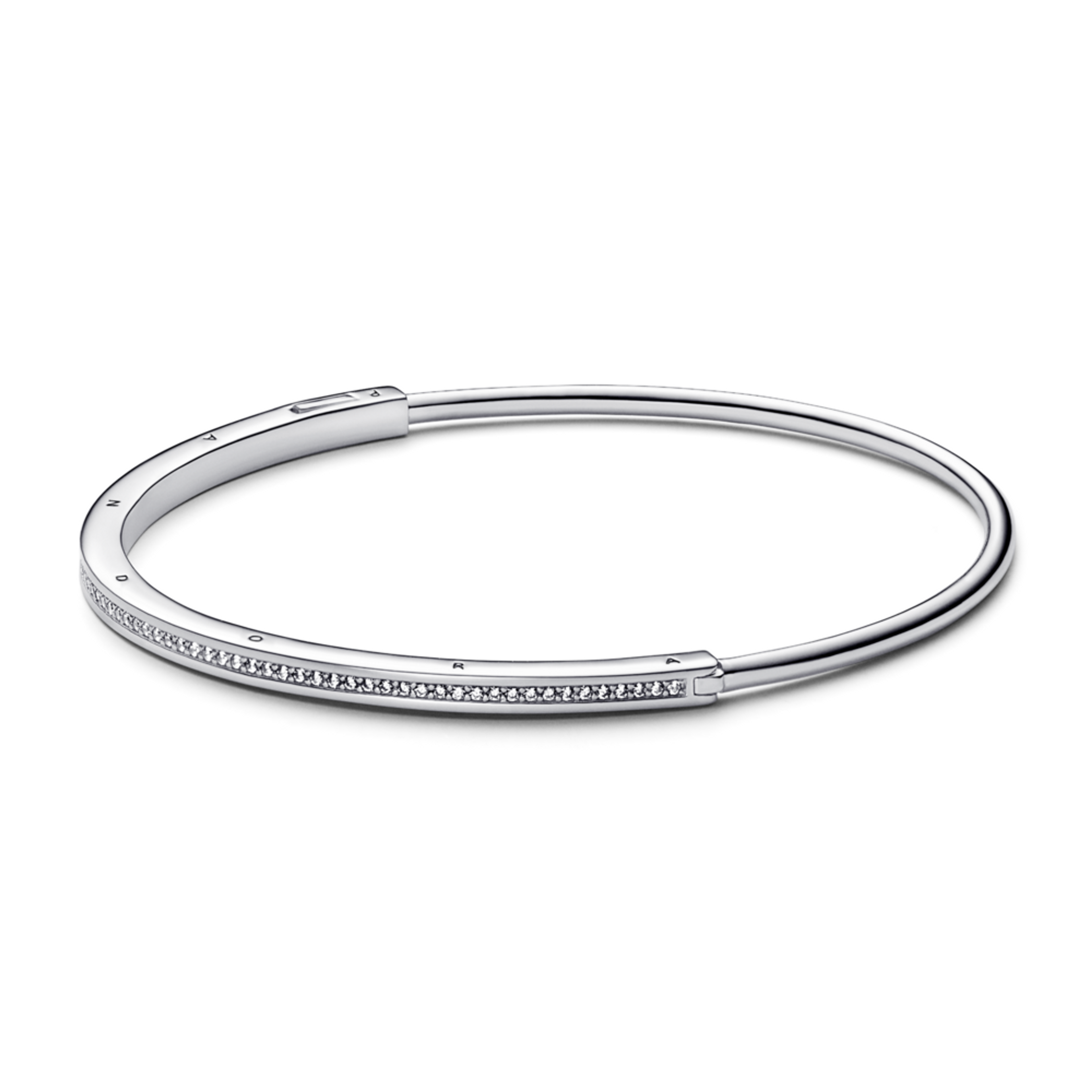 PANDORA pevný náramok Signature s I-D Pavé