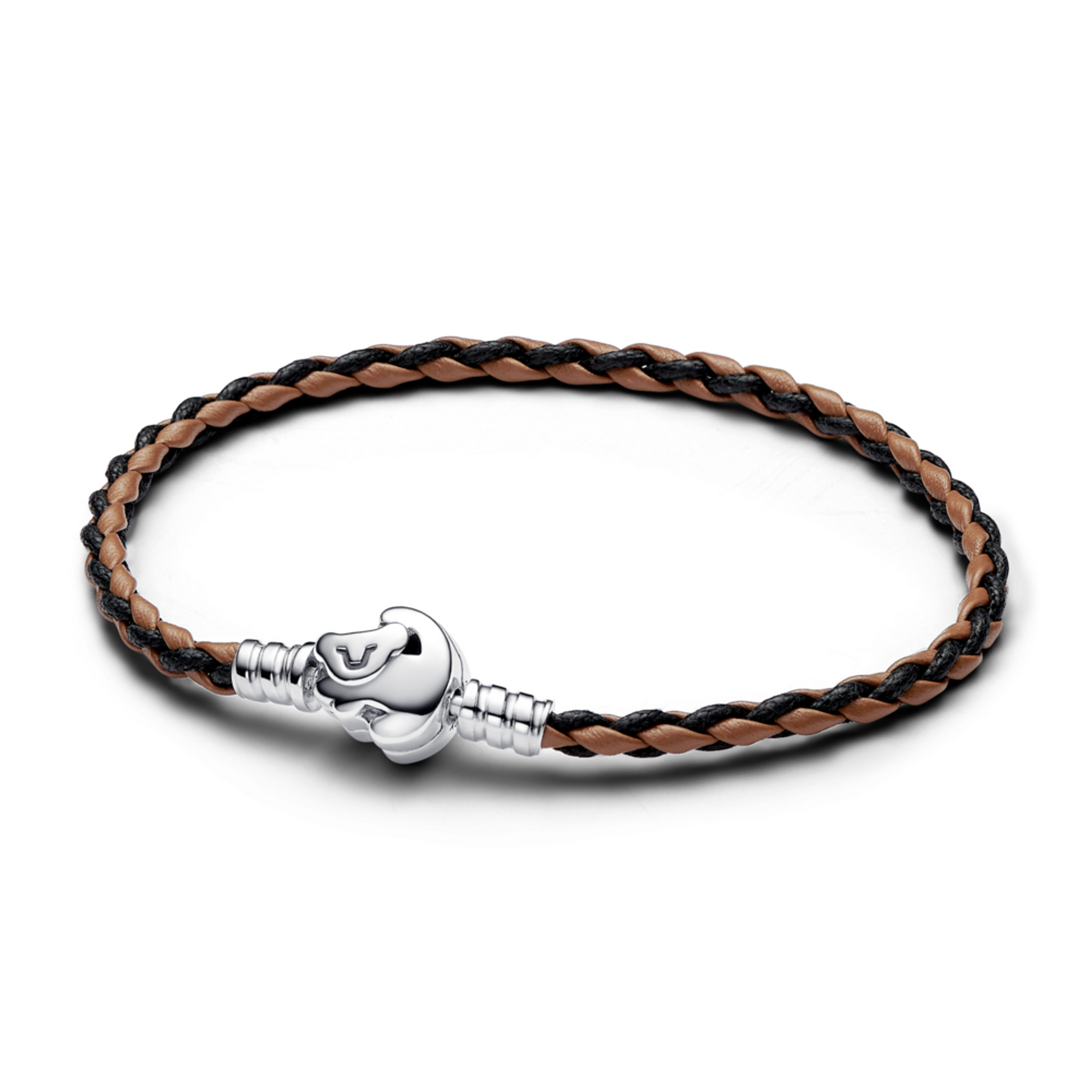 PANDORA Disney prepletaný kožený náramok so sponou Leví kráľ