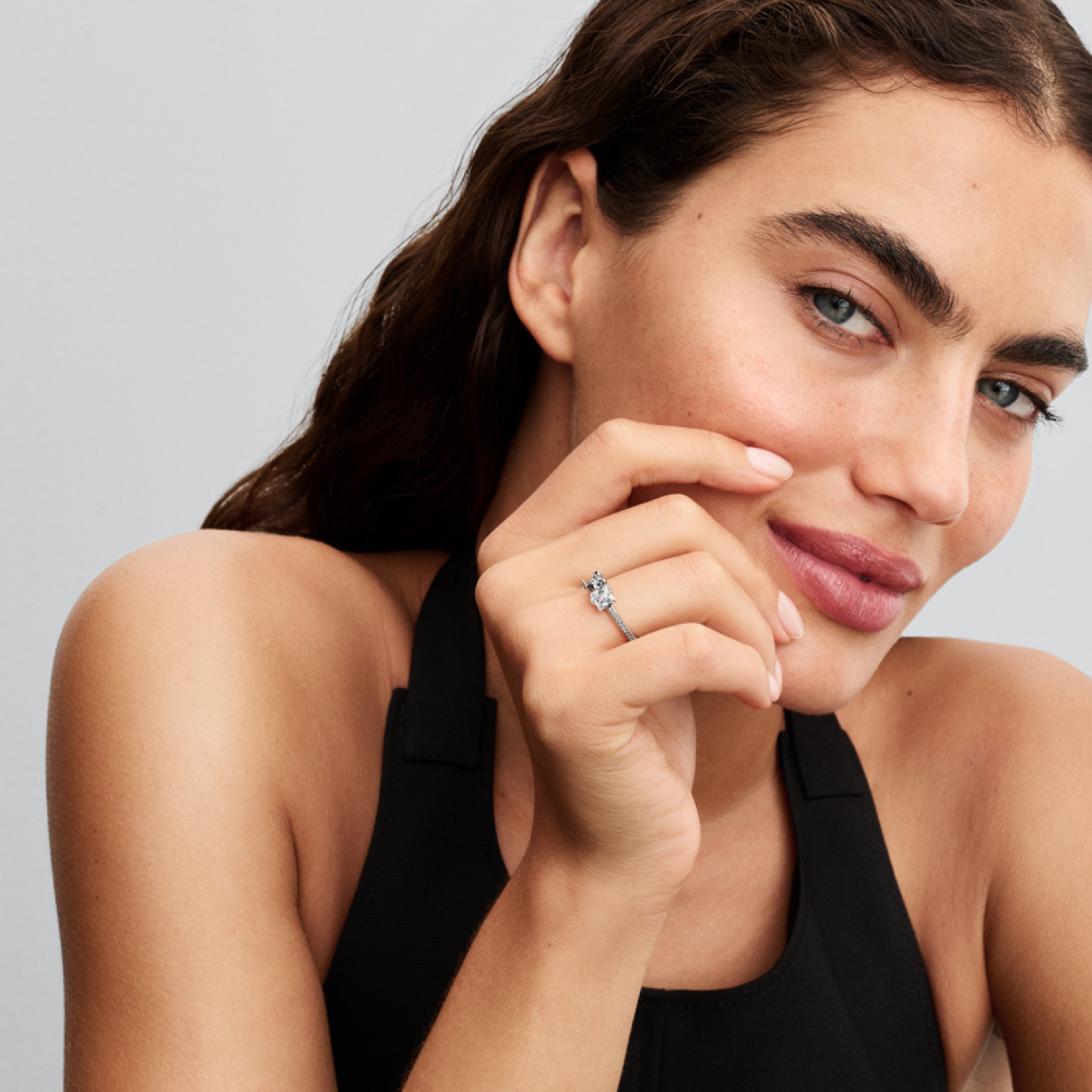 Disney Stitch sterling silver ring with clear cubic zirconia and black enamel - galéria #1