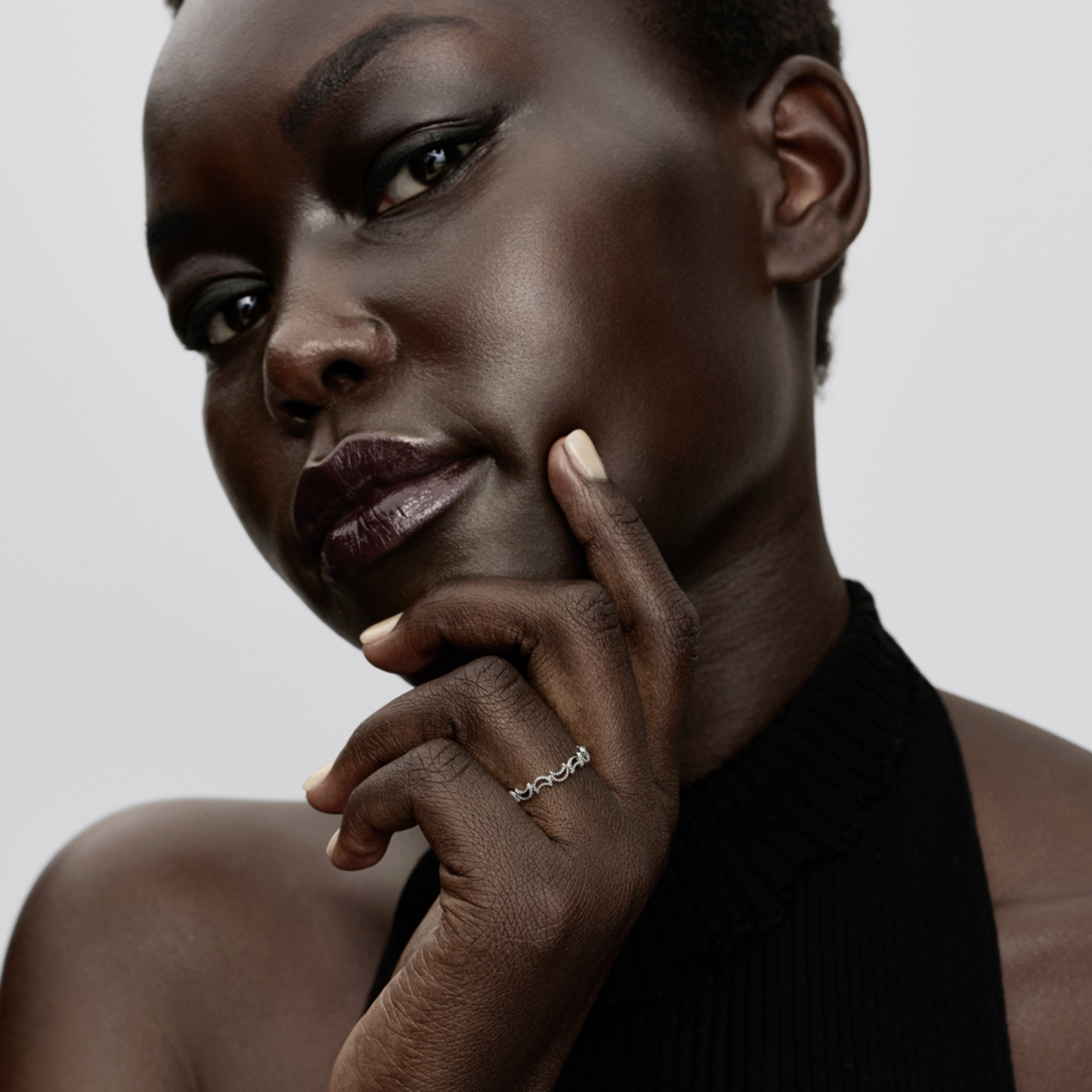 PANDORA strieborný prsteň s polmesiacami - galéria #1