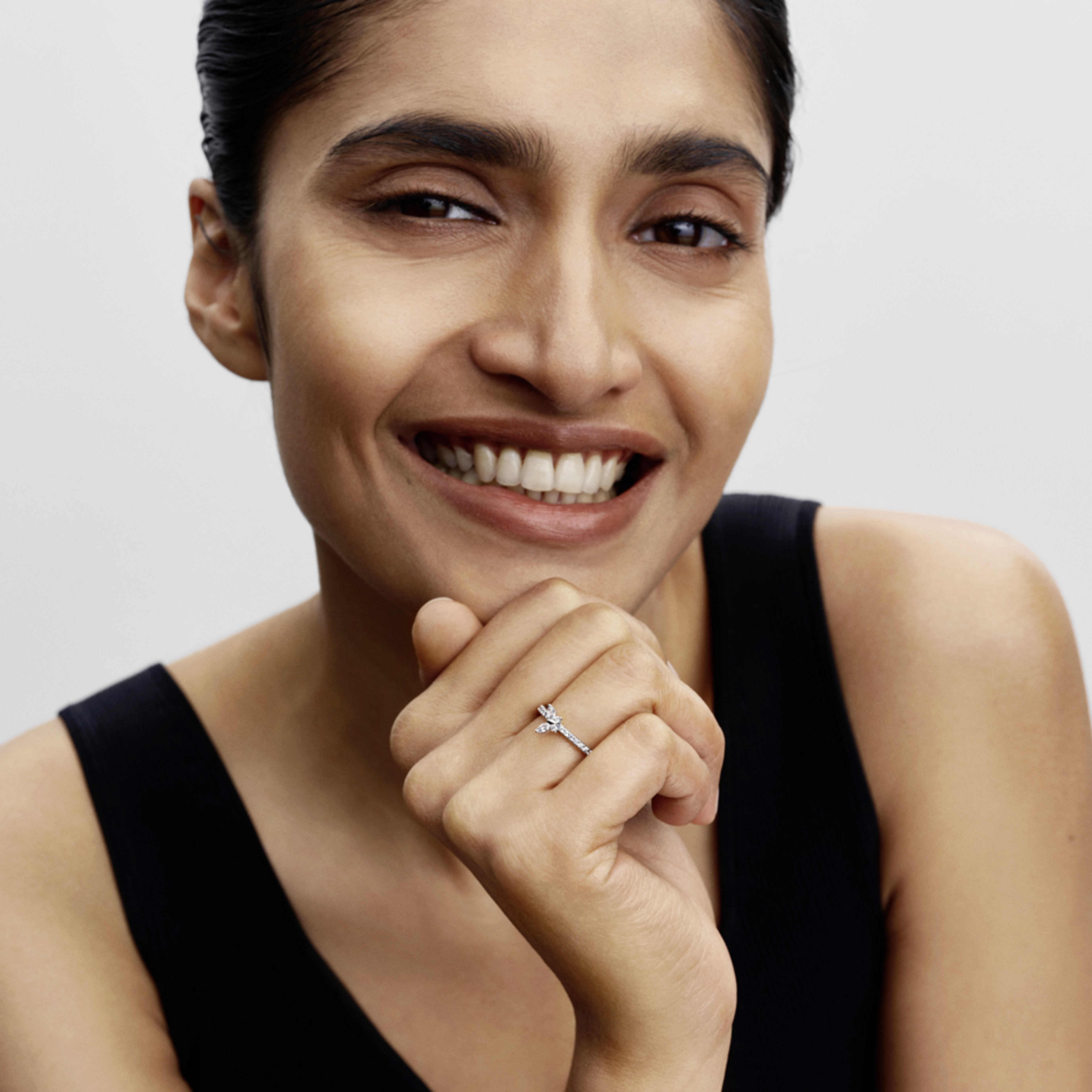 PANDORA strieborný prsteň s Bielym čírym motýľom - galéria #2