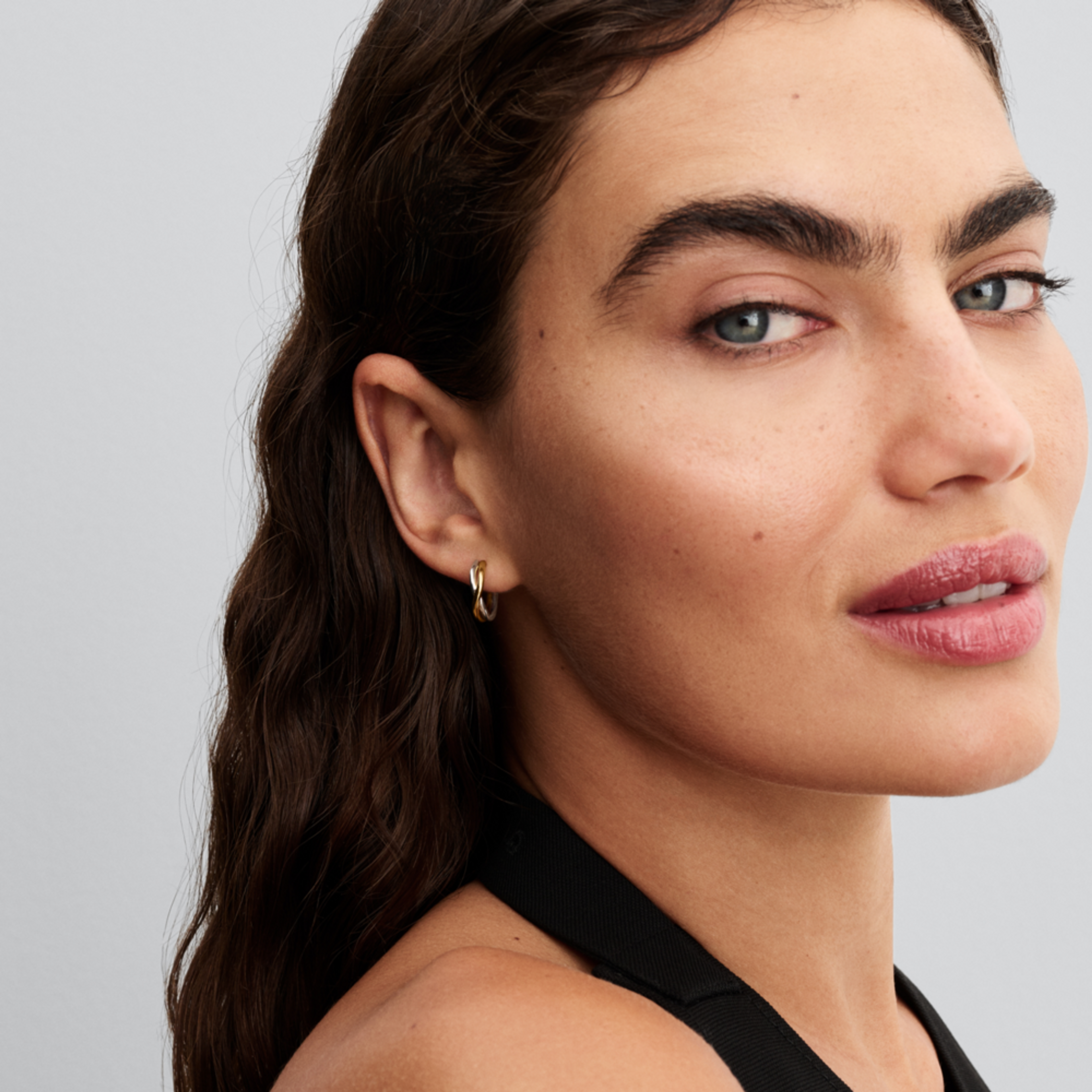 PANDORA dvojité náušnice s Organickým tvarom - galéria #1