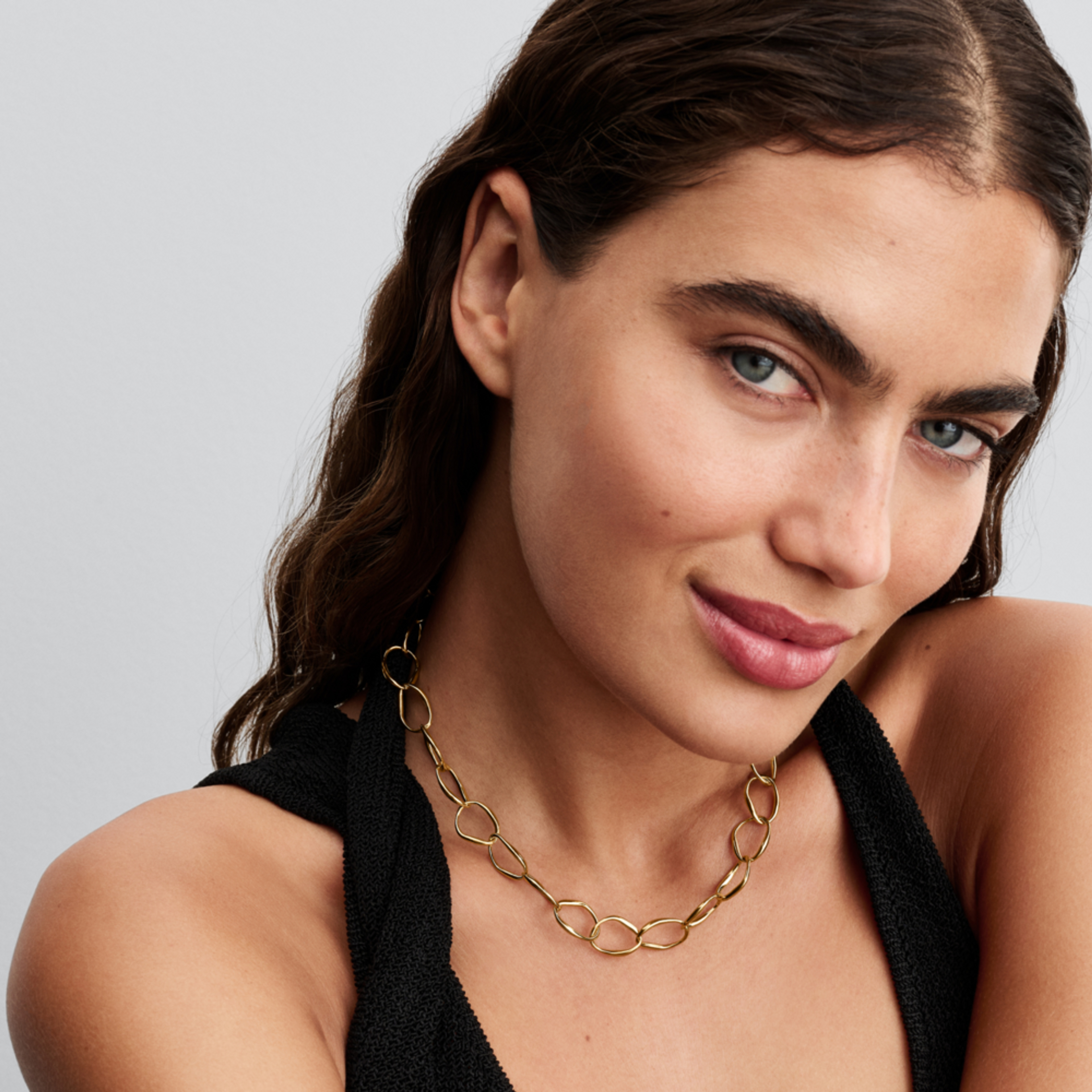 PANDORA náhrdelník s článkami Organického tvaru - galéria #1