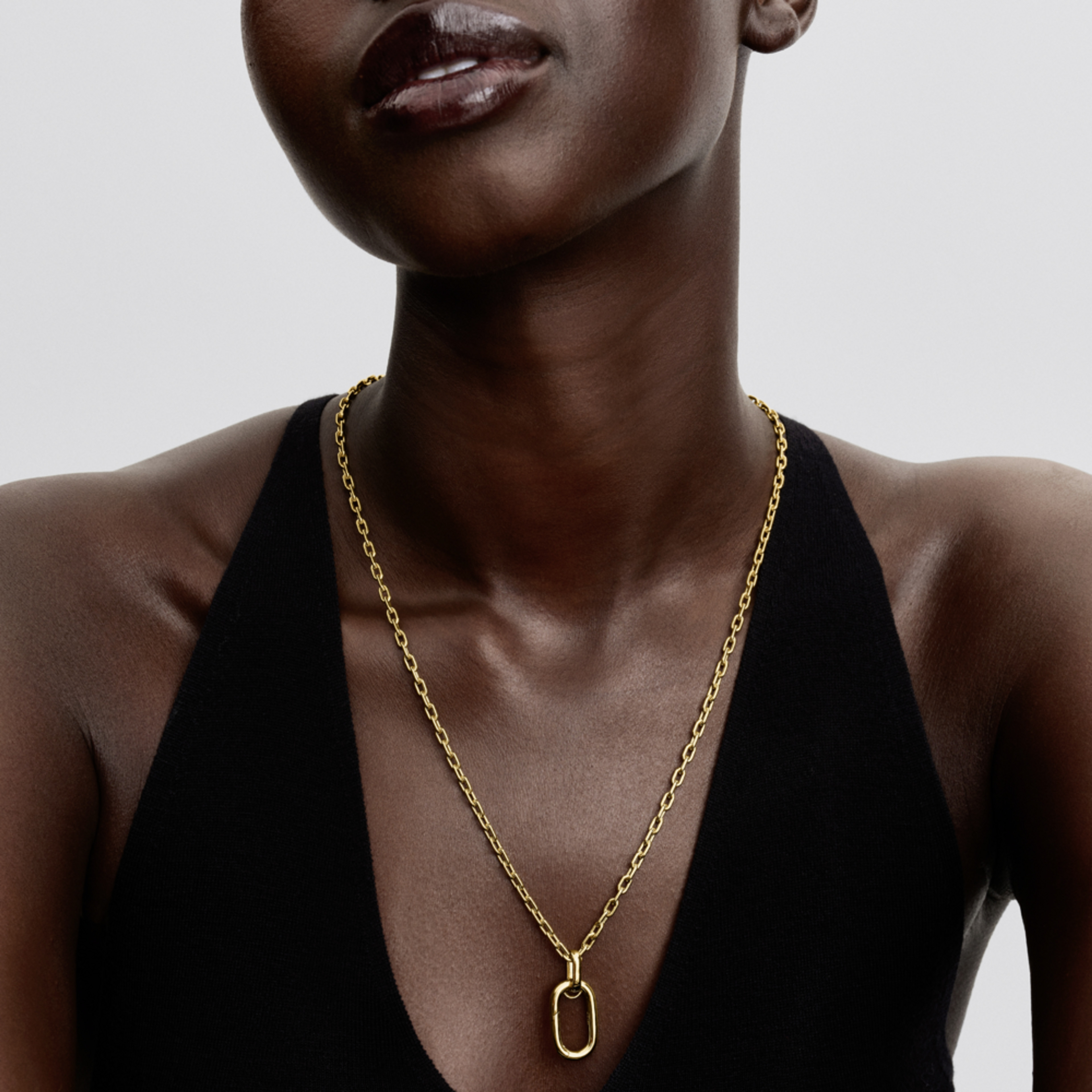 PANDORA Retiazkový náhrdelník s veľkým otvárateľným článkom - galéria #1