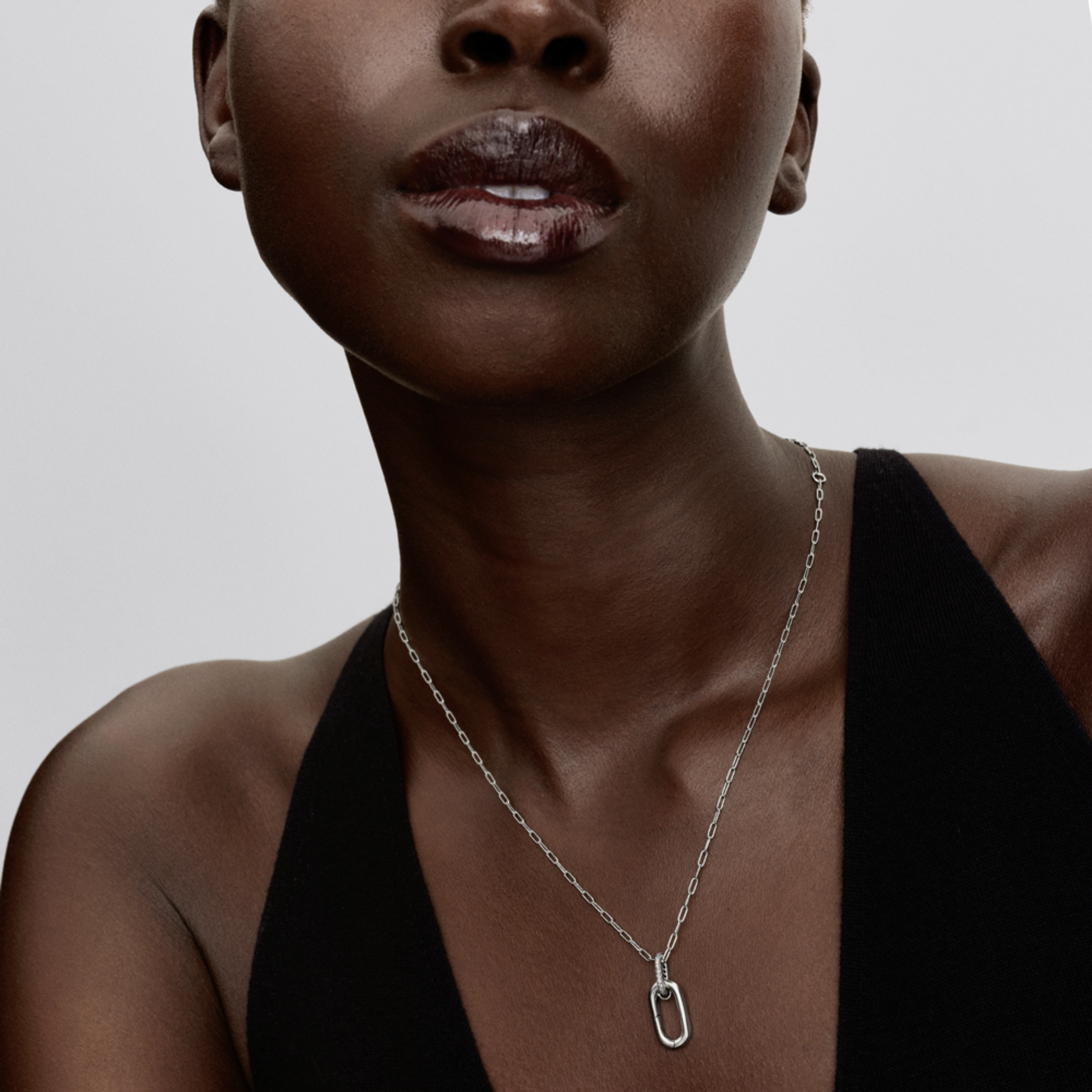 PANDORA Retiazkový náhrdelník s otvárateľným článkom - galéria #1