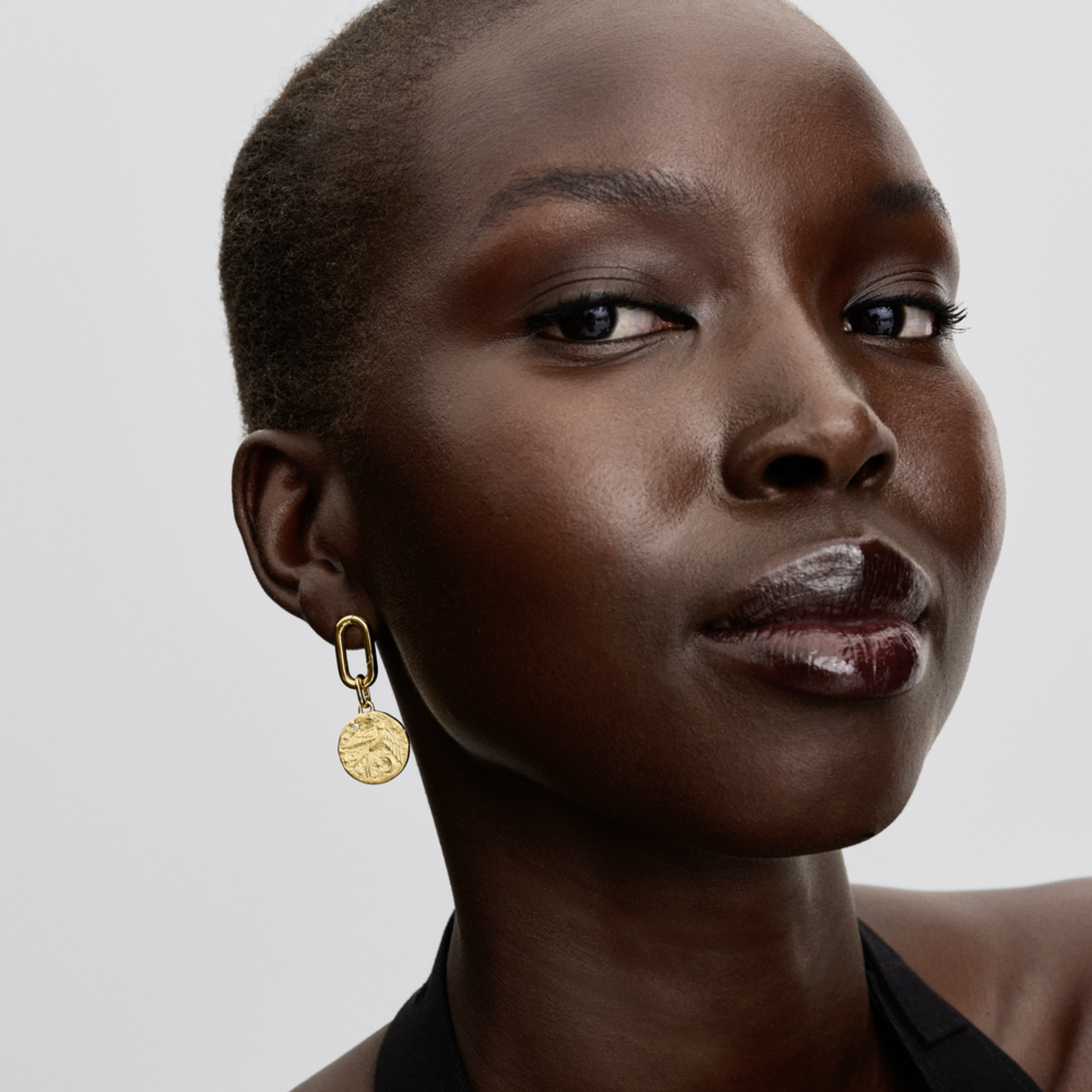 PANDORA pozlátený Medailónový prívesok Lastovička - galéria #1