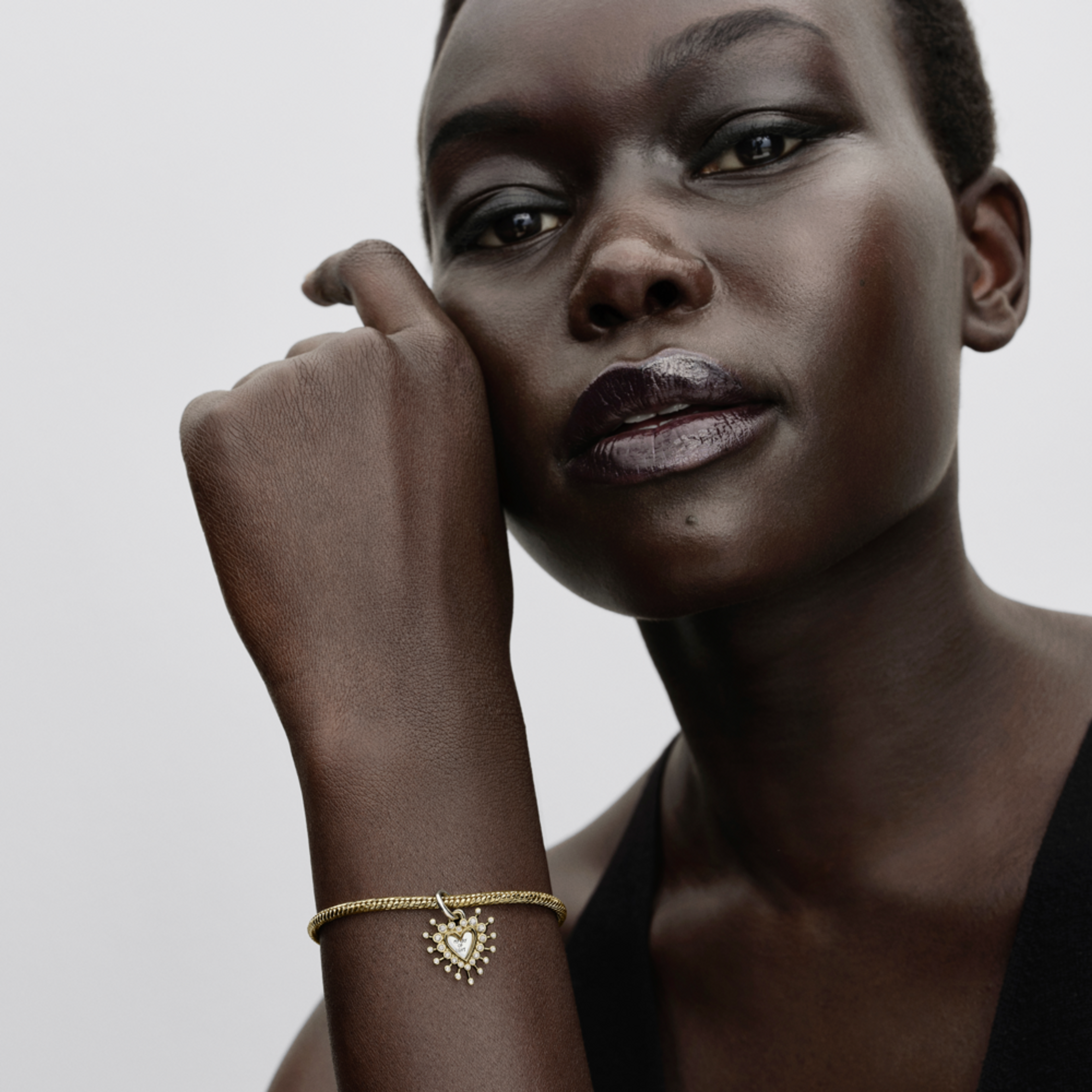 PANDORA Dvojitý visiaci prívesok Oslnivé srdce - galéria #1