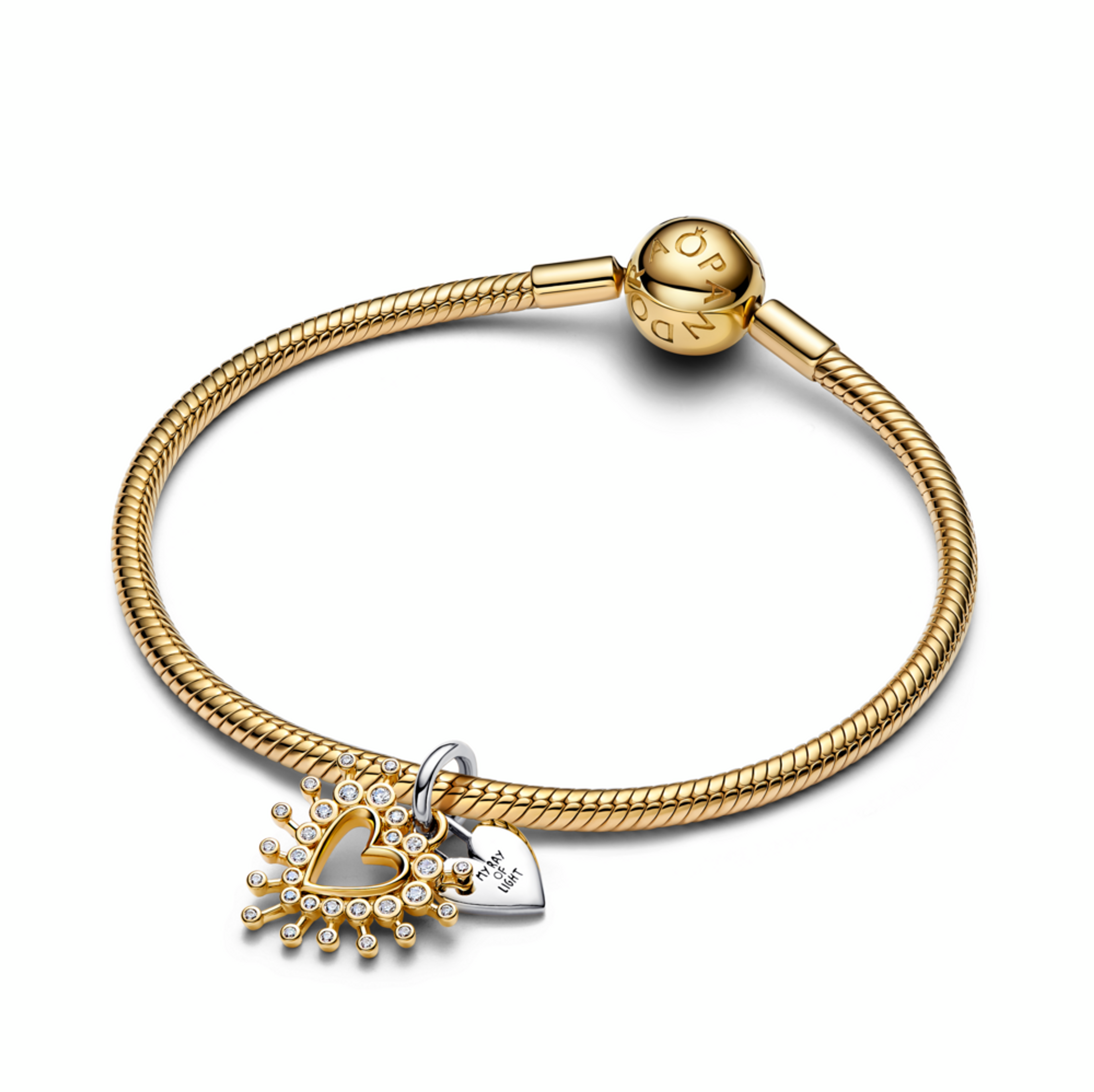 PANDORA Dvojitý visiaci prívesok Oslnivé srdce - galéria #2