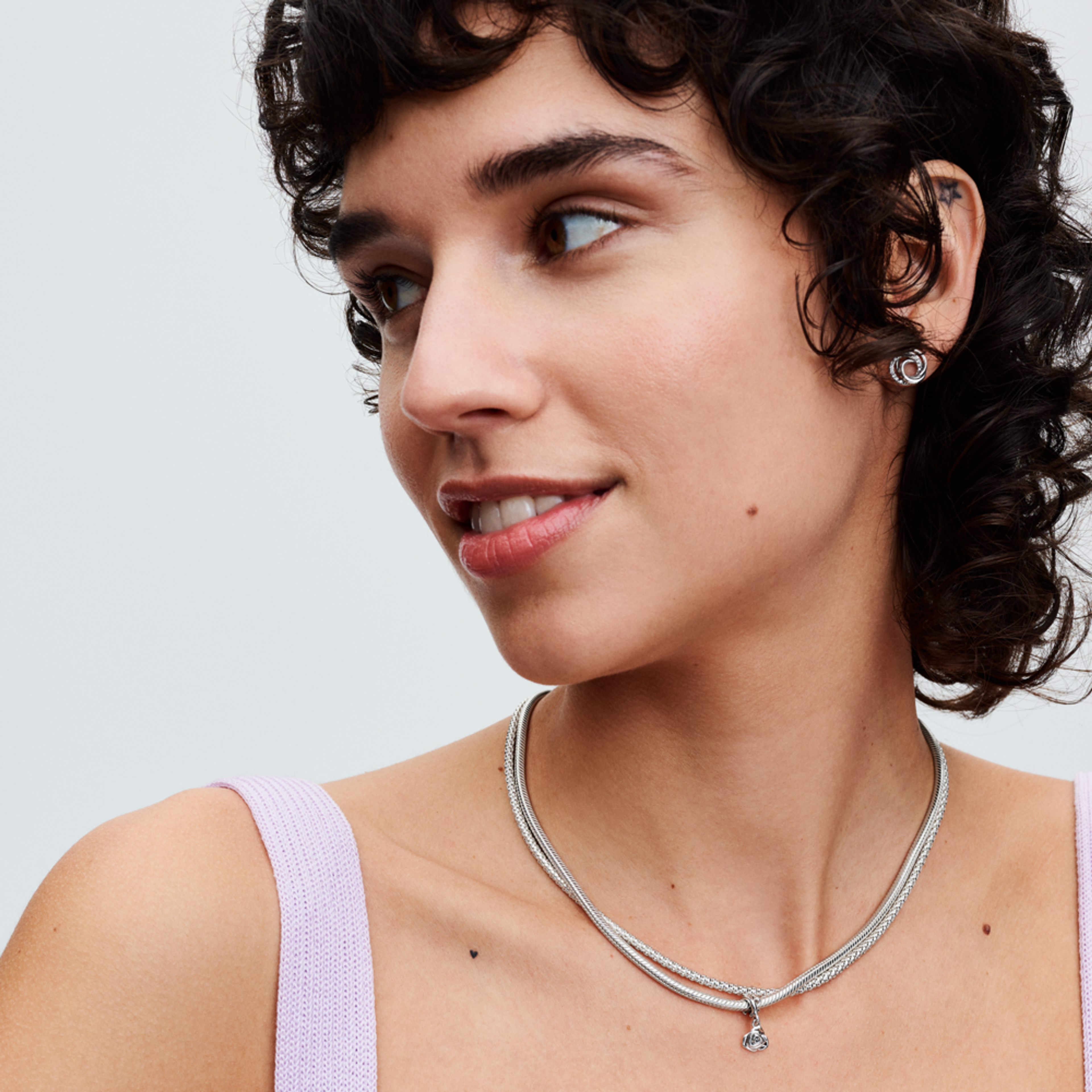 PANDORA prívesok Rozkvitnutá ruža - galéria #1