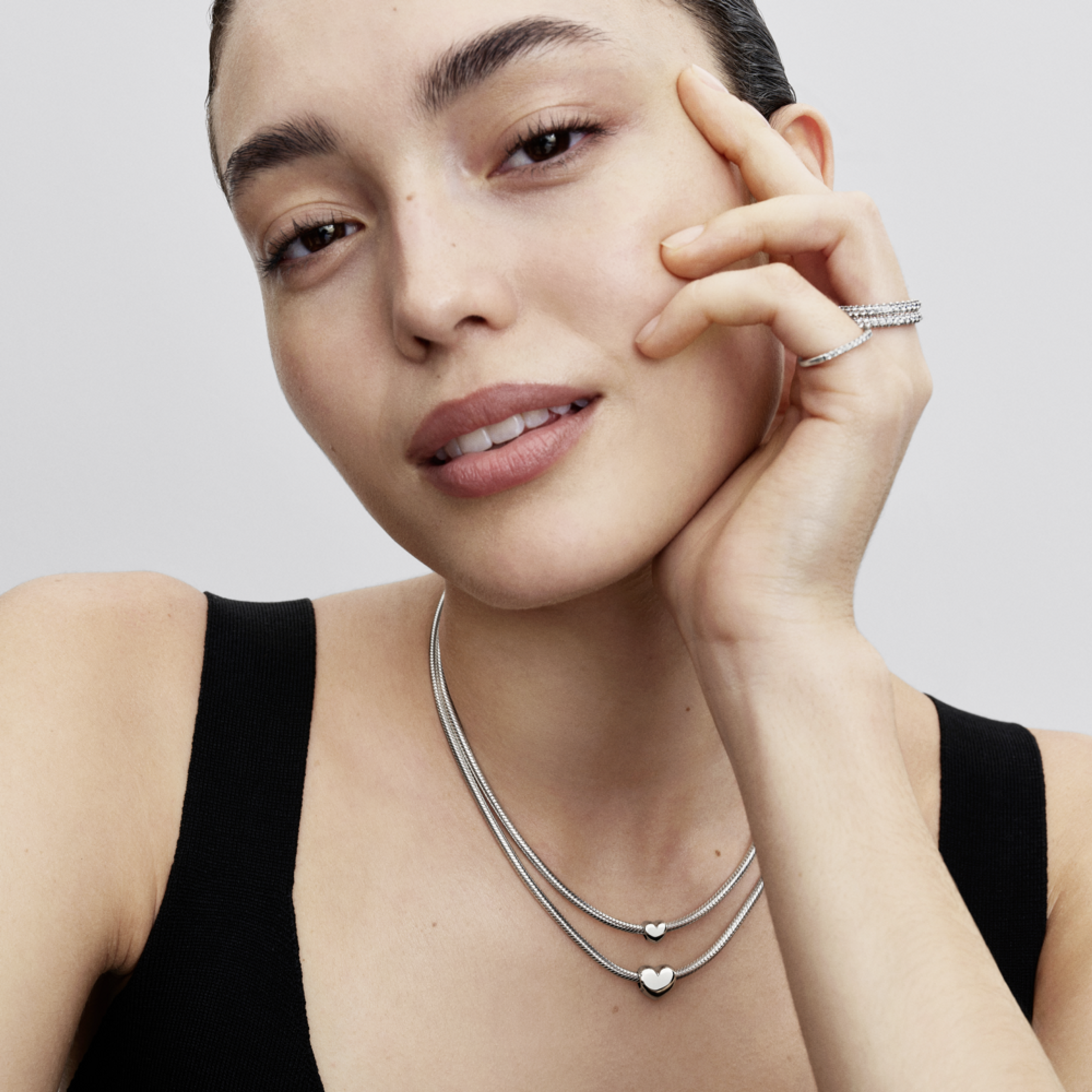 PANDORA strieborný mini prívesok srdca - galéria #1