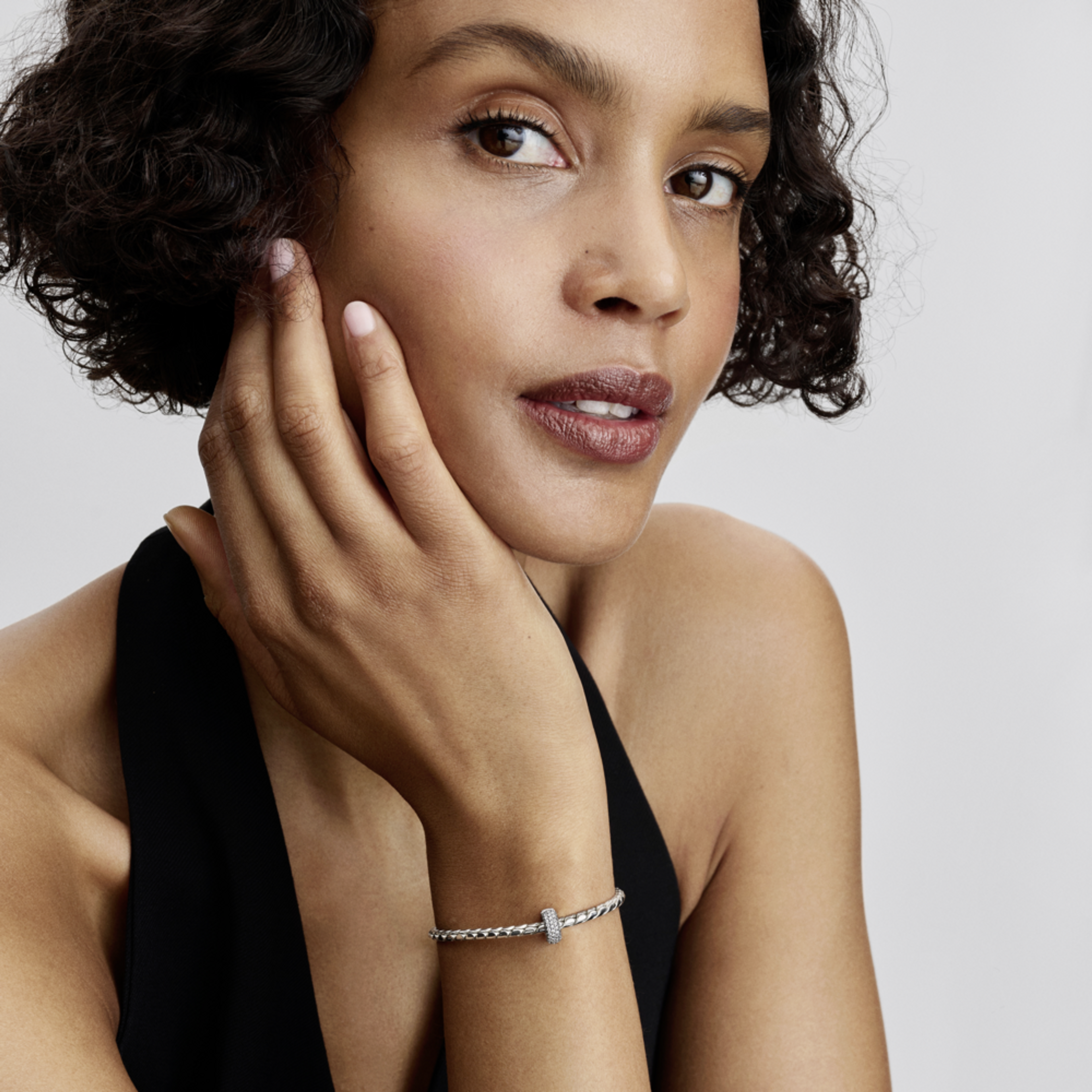 PANDORA strieborný klip Pavé - galéria #1