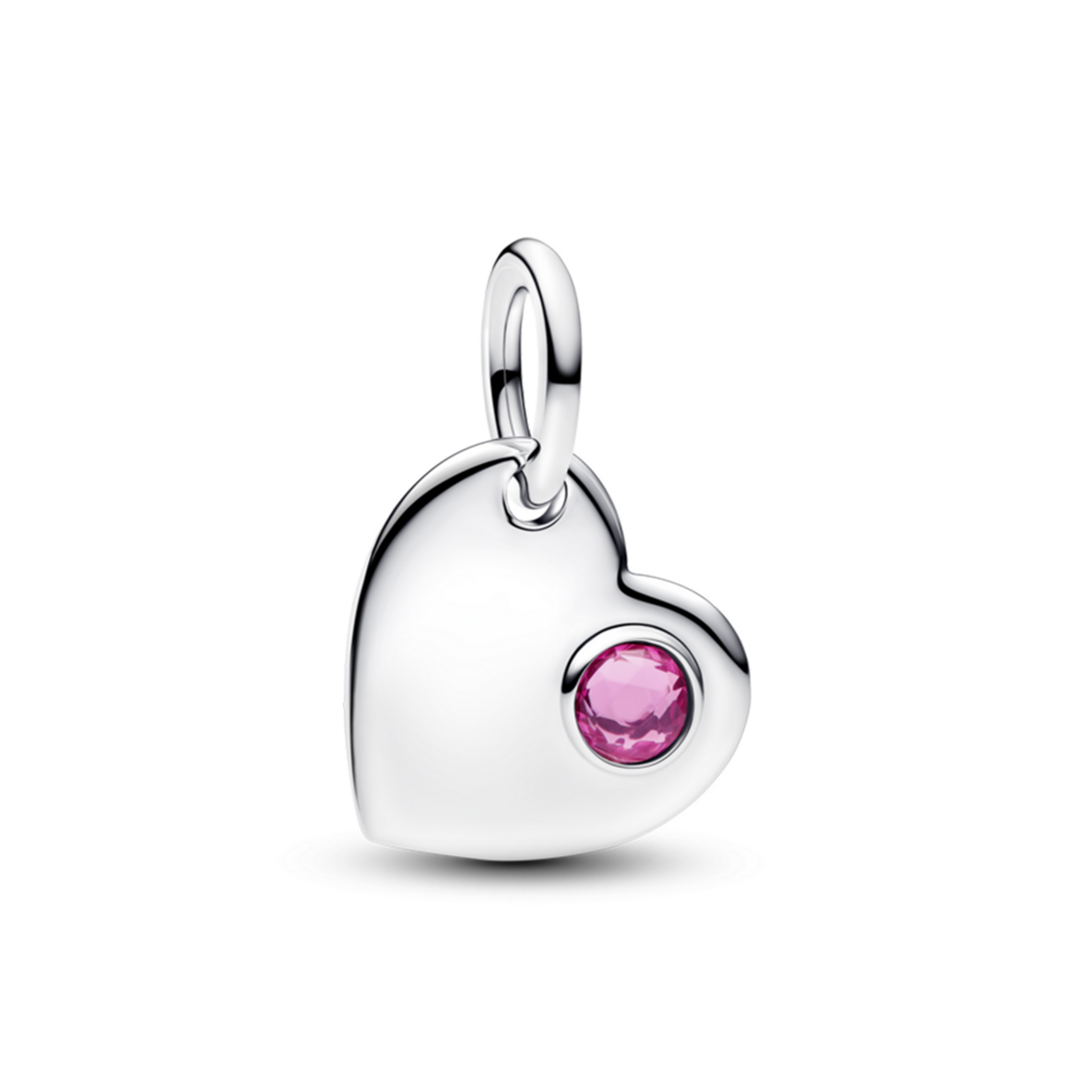 PANDORA Visiaci prívesok Srdce s ružovým kameňom, na gravírovanie