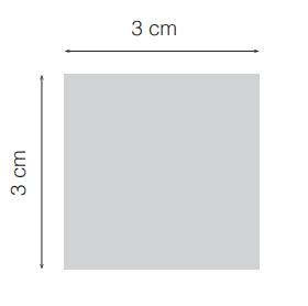 Kontrolný štvorec 3x3 cm
