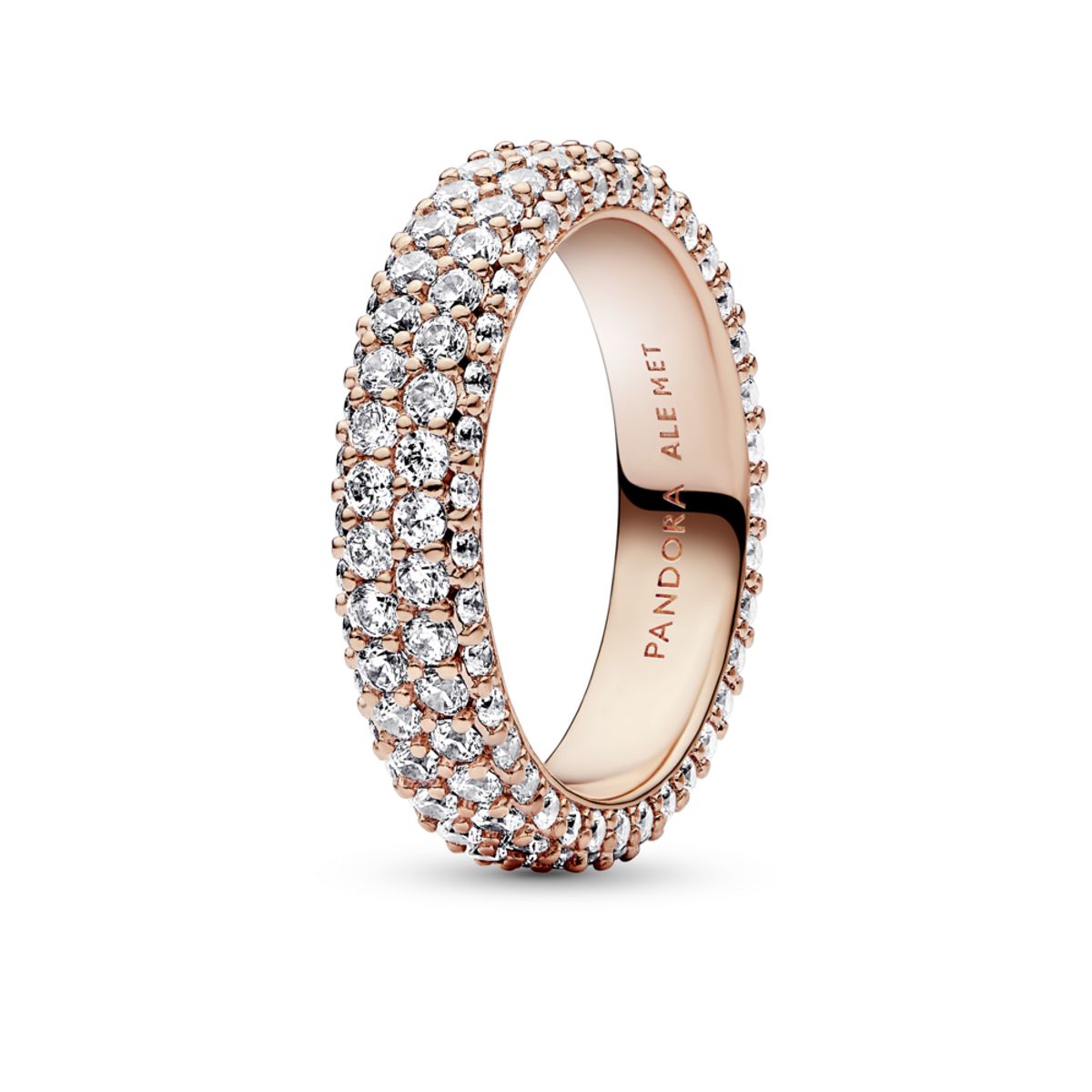PANDORA prsten Timeless se dvěma řadami pavé 60