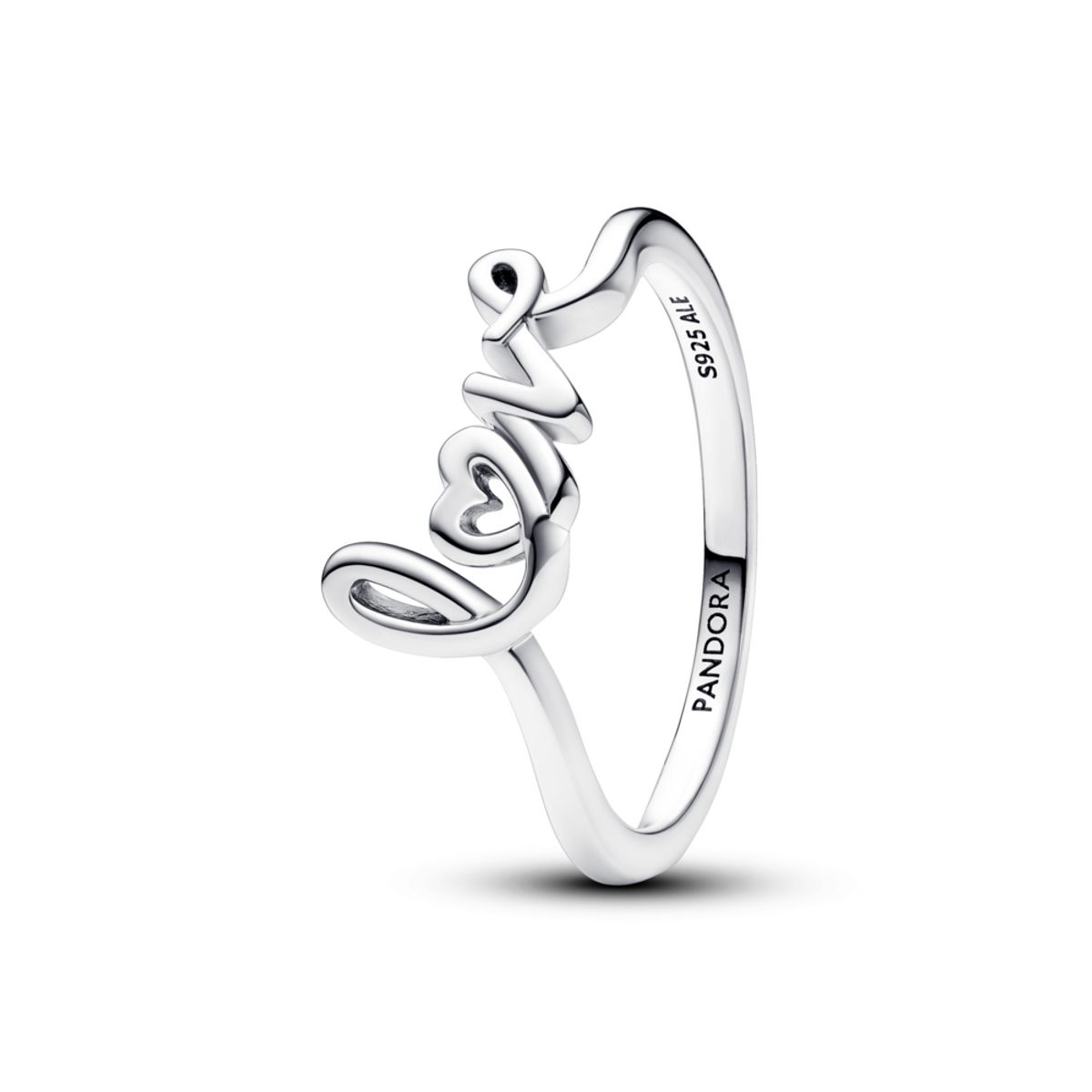PANDORA prsten Ručně psané slovo Love 50