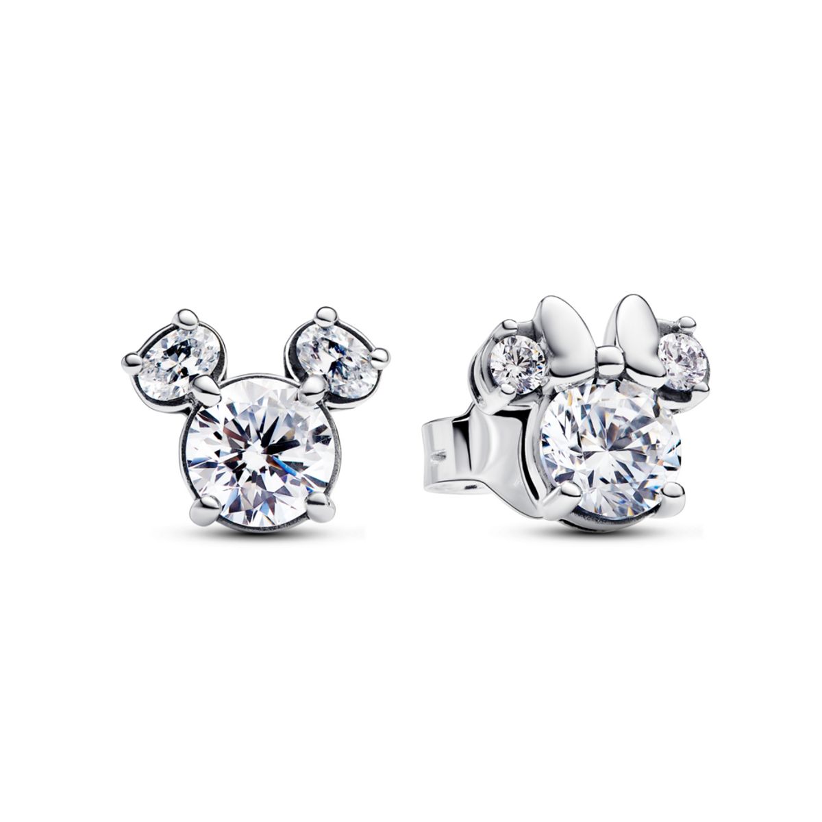 PANDORA Trblietavé kôstkové náušnice Disney Mickey Mouse a Minnie Mouse