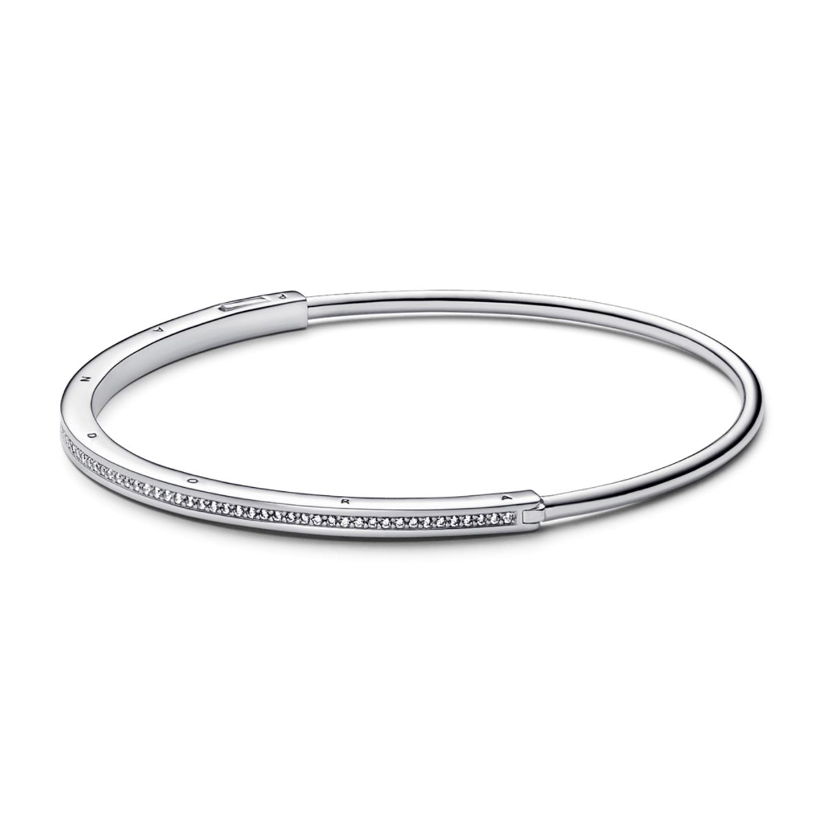PANDORA pevný náramek Signature s I-D Pavé 2