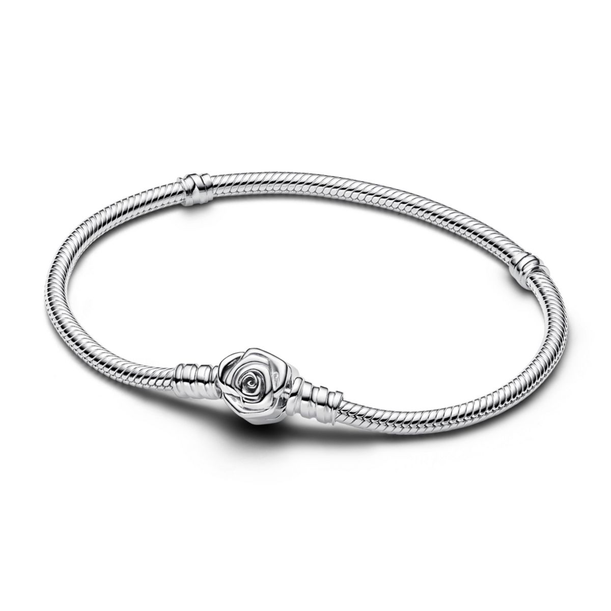PANDORA Hadovitý řetízkový náramek Pandora Moments Rozkvetlá růže 17