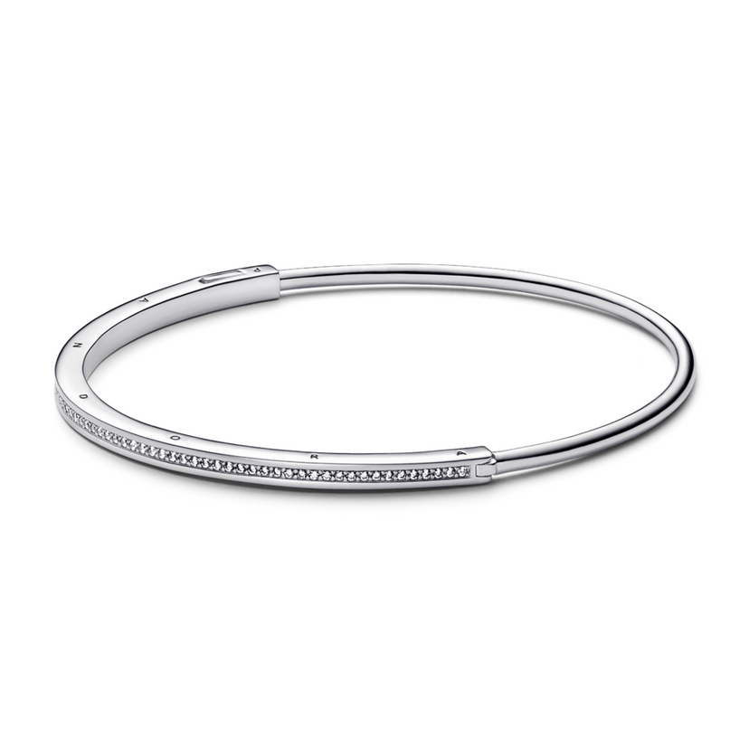 PANDORA pevný náramok Signature s I-D Pavé
