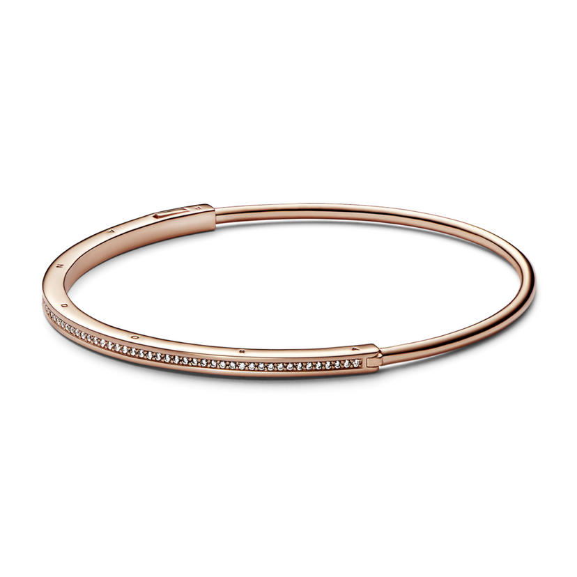PANDORA pevný náramok Signature I-D Pavé