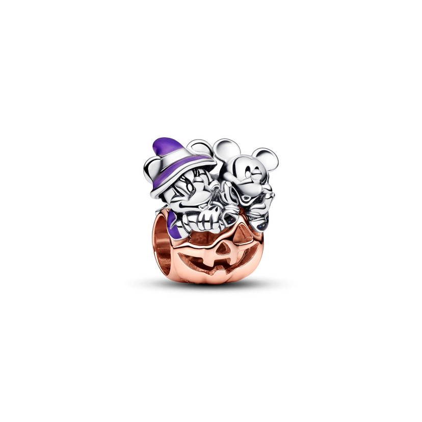 PANDORA Halloweensky tekvicový prívesok Disney Mickey MoDisney Mickey Mouse a Minnie Mouse