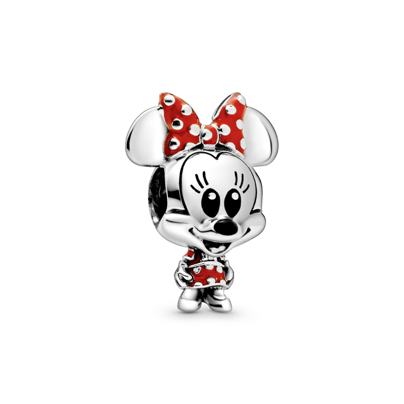 PANDORA Disney prívesok Myška Minnie s bodkovanými šatami a mašľou