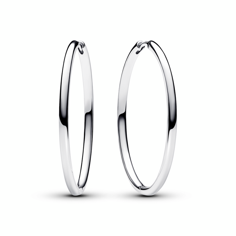 PANDORA Moments Kruhové náušnice na prívesky 40 mm