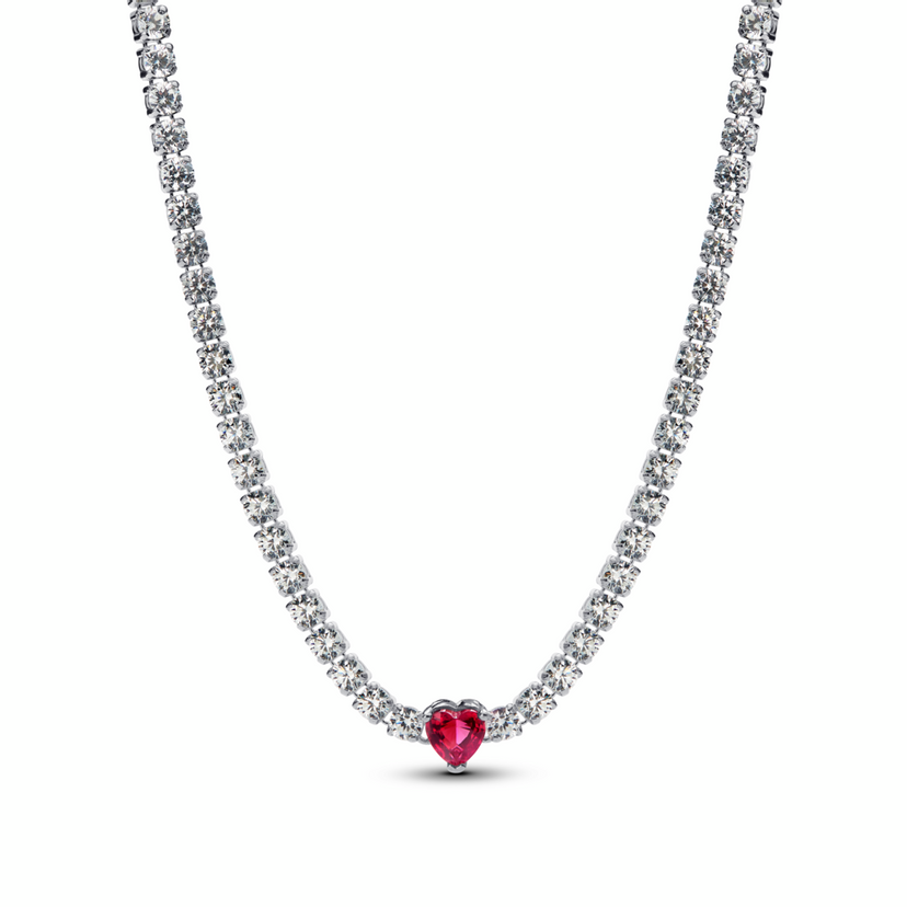 PANDORA priléhavý náhrdelník choker Srdce s aureolou