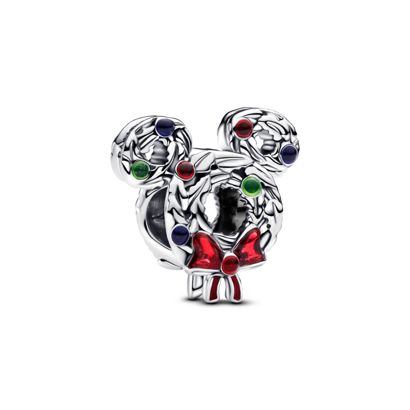 PANDORA prívesok Disney Mickey Mouse – Vianočný veniec