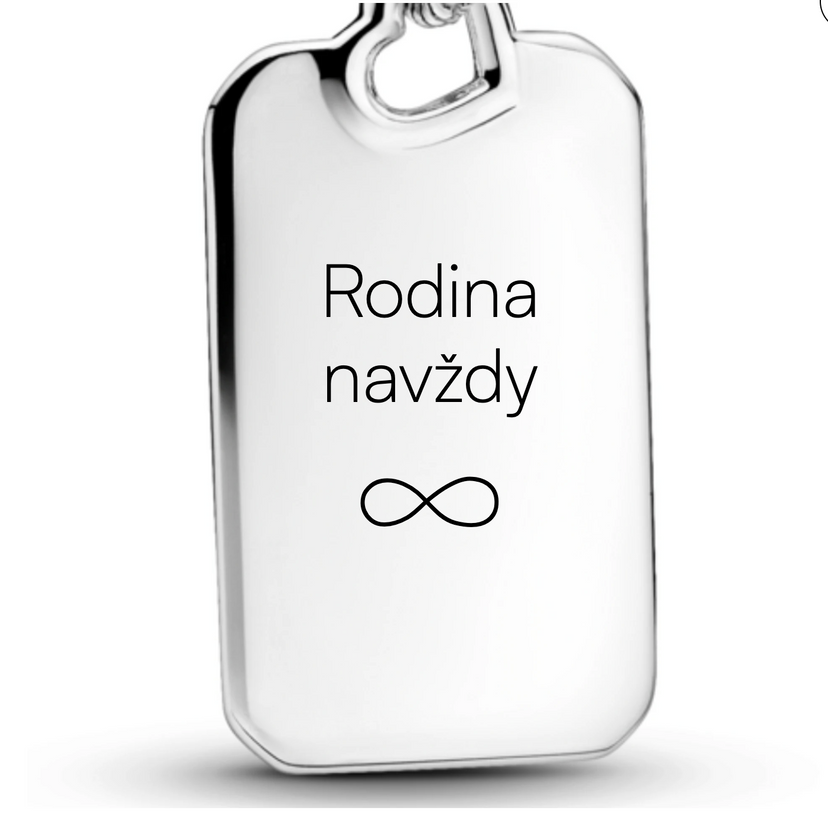PANDORA Gravírovateľný obdĺžnikový prívesok